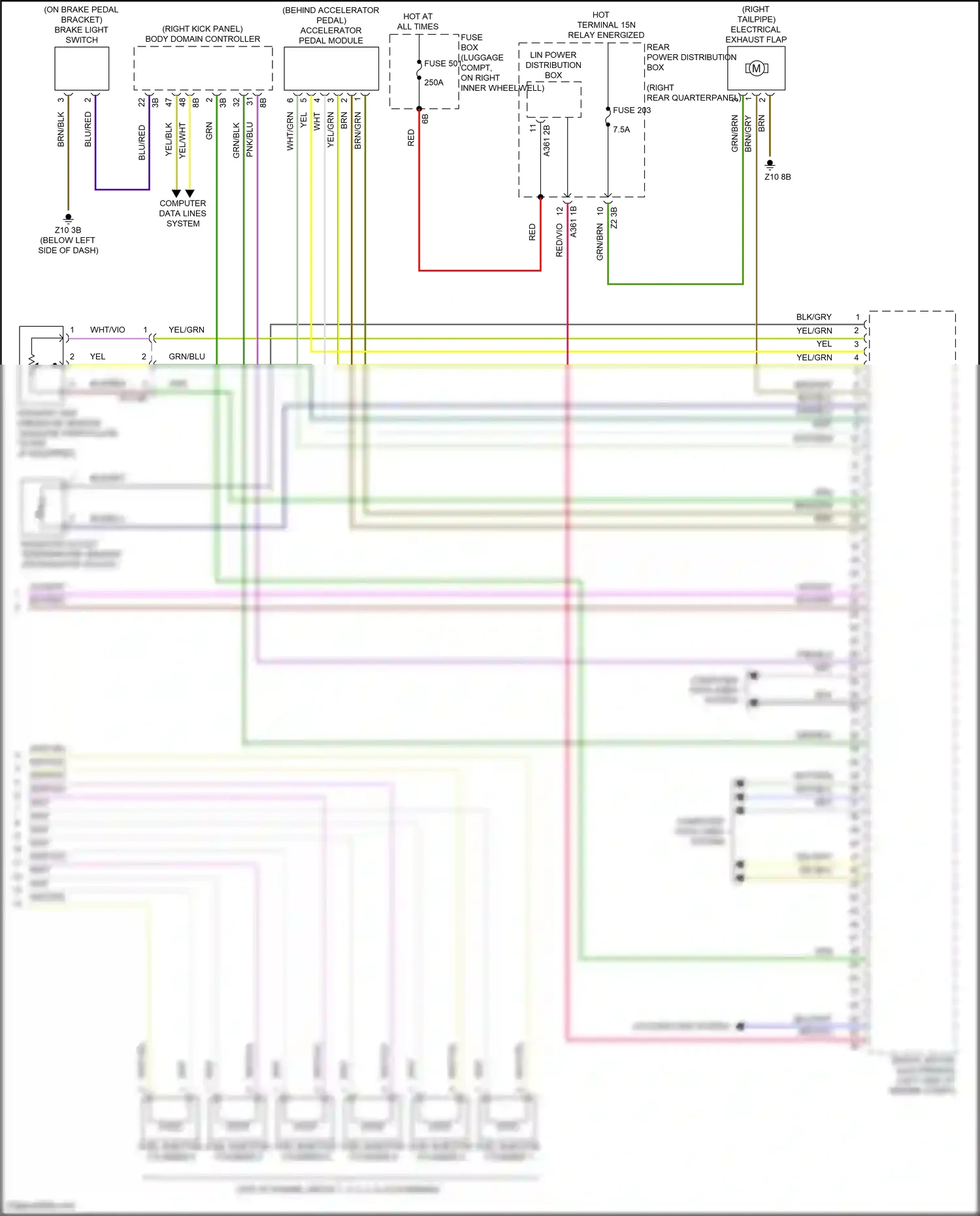 Wiring diagram brake light switch for BMW Z4 G29 (2018-2022) (7 of 7)