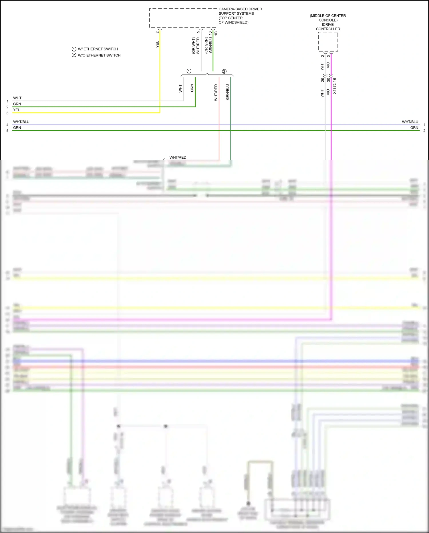 Wiring diagram camera based driver support systems for BMW Z4 G29 (2018-2022) (3 of 4)