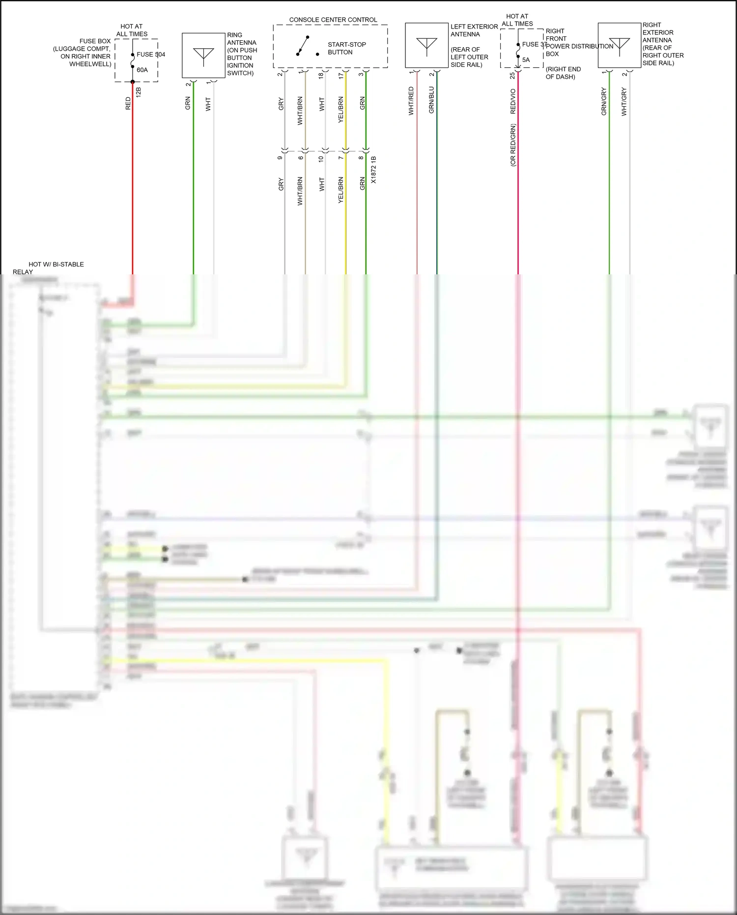 Wiring diagram console center control for BMW Z4 G29 (2018-2022) (1 of 1)