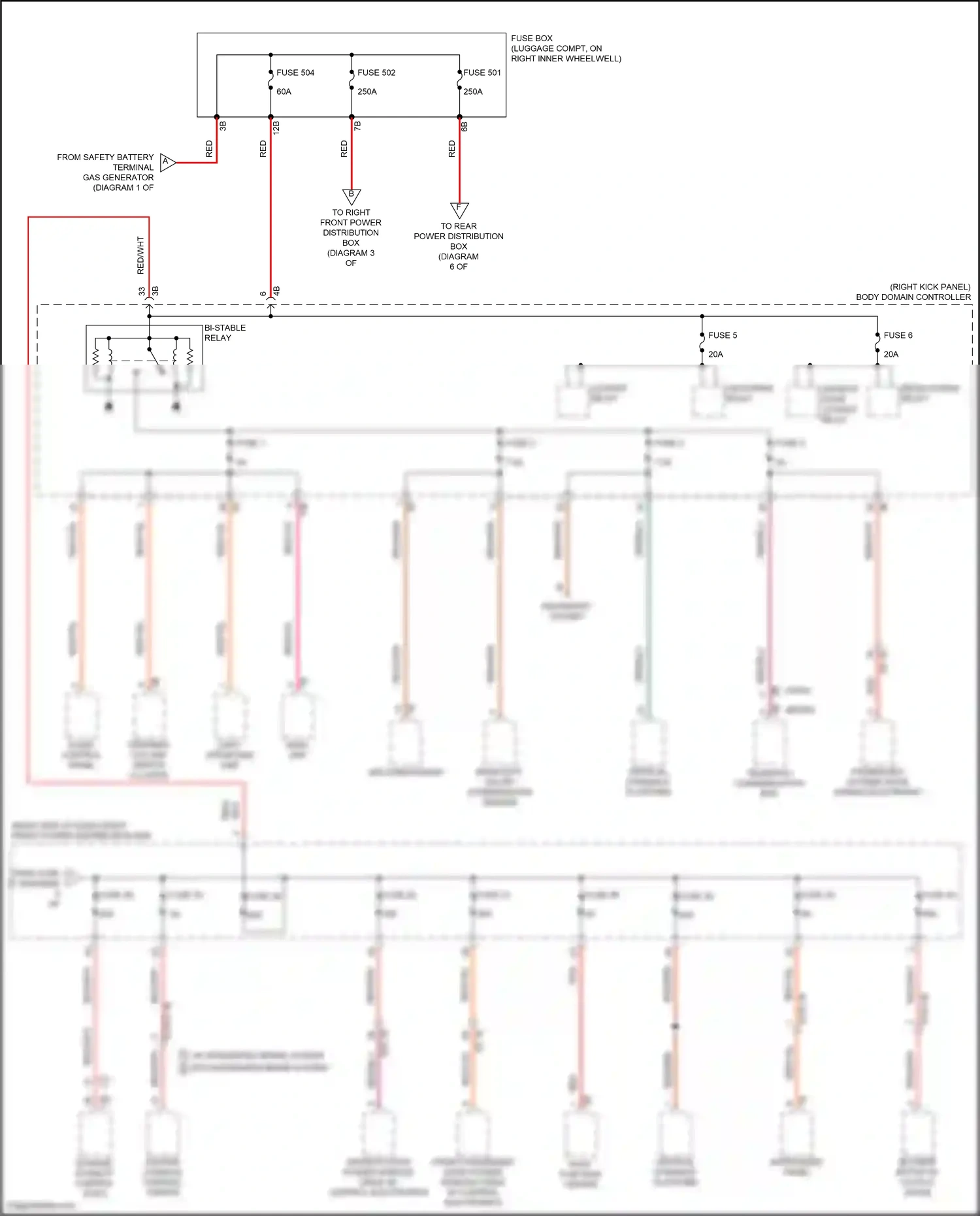 Wiring diagram diagnostic socket for BMW Z4 G29 (2018-2022) (5 of 5)
