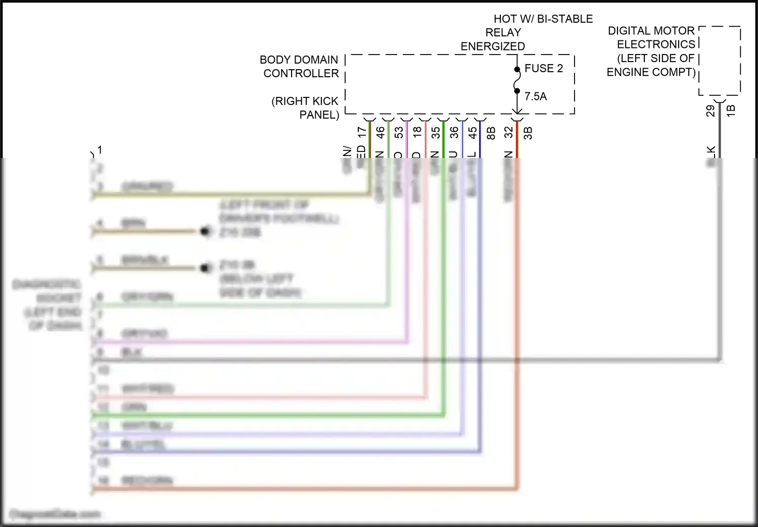 Wiring diagram digital motor electronics for BMW Z4 G29 (2018-2022) (6 of 12)