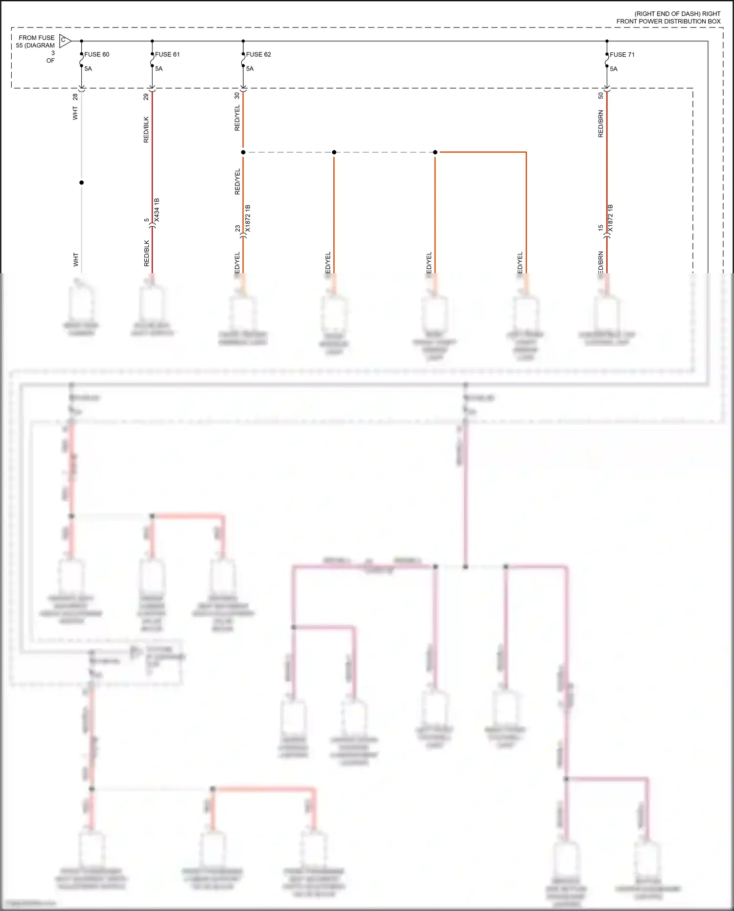 Wiring diagram driver's side bottom dashboard lighting for BMW Z4 G29 (2018-2022) (1 of 1)