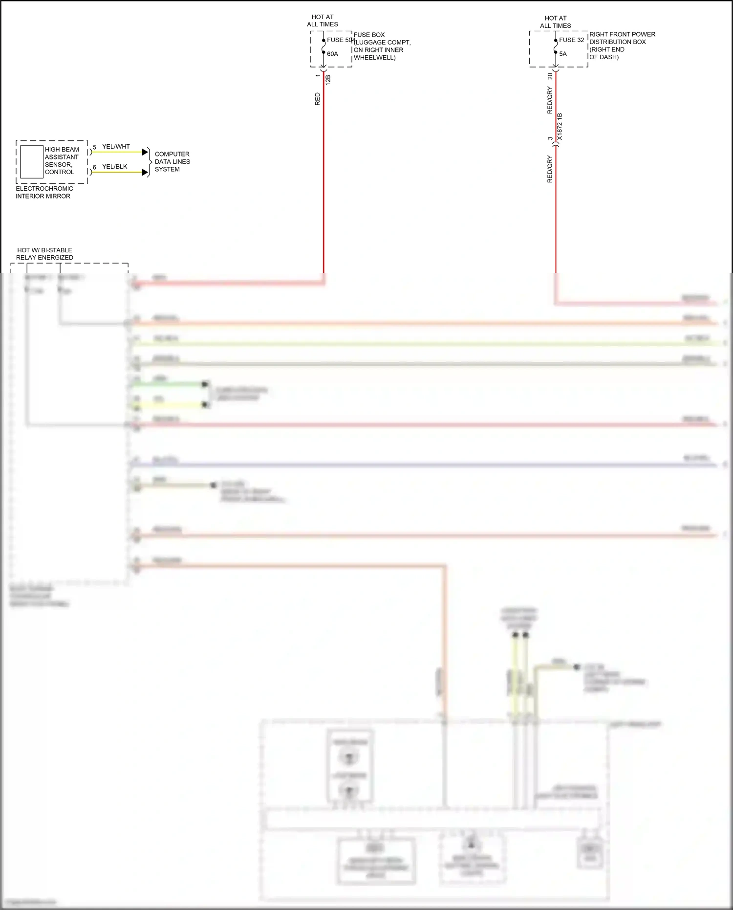 Wiring diagram electrochromic interior mirror for BMW Z4 G29 (2018-2022) (3 of 7)