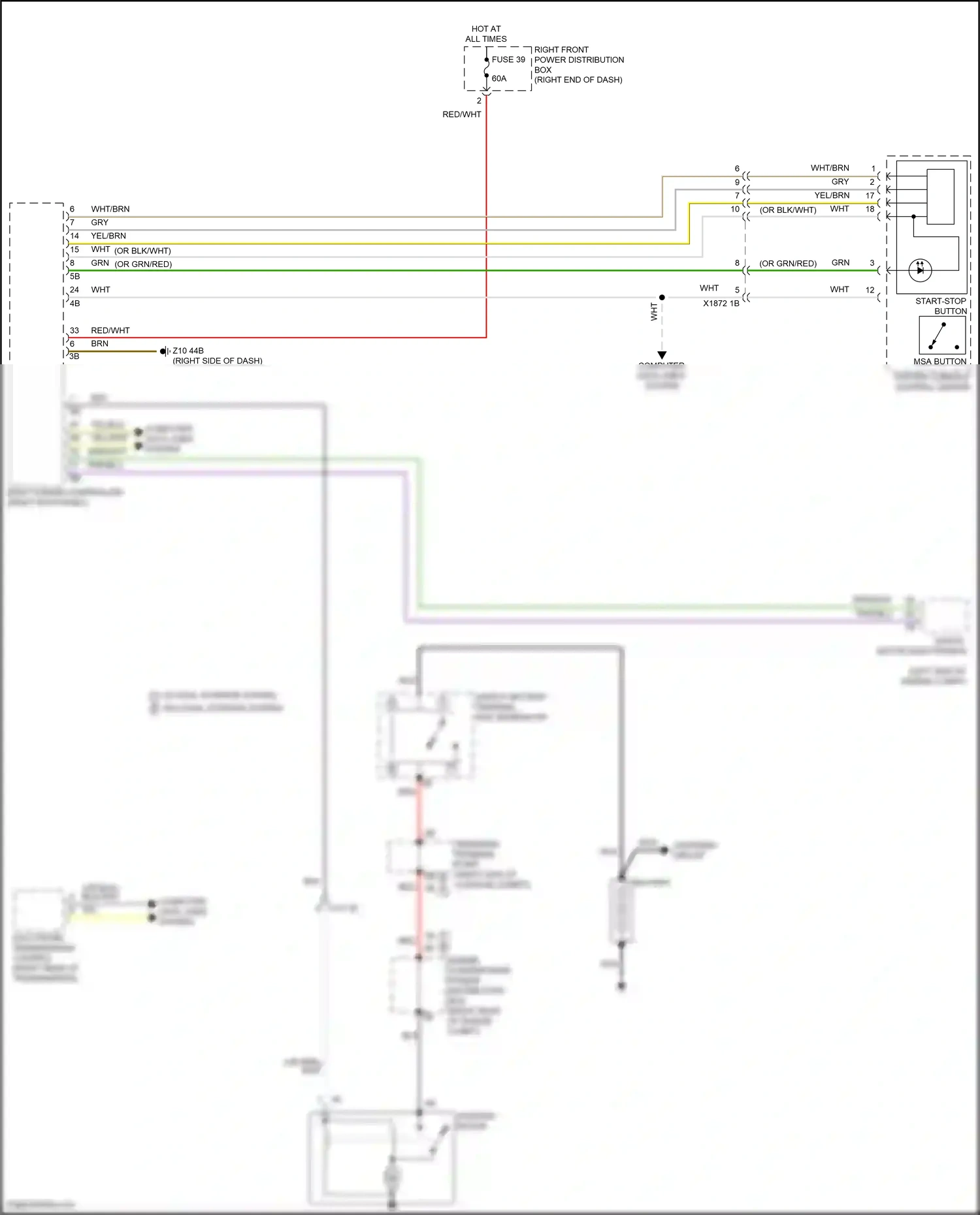 Wiring diagram engine compartment power distribution box for BMW Z4 G29 (2018-2022) (9 of 11)