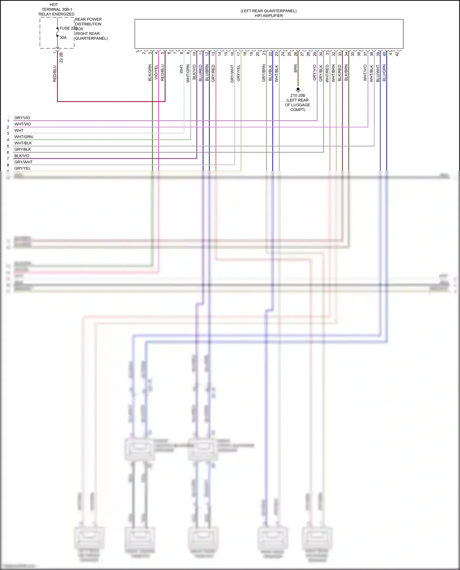 Wiring diagram front center mid-range speaker for BMW Z4 G29 (2018-2022) (1 of 8)