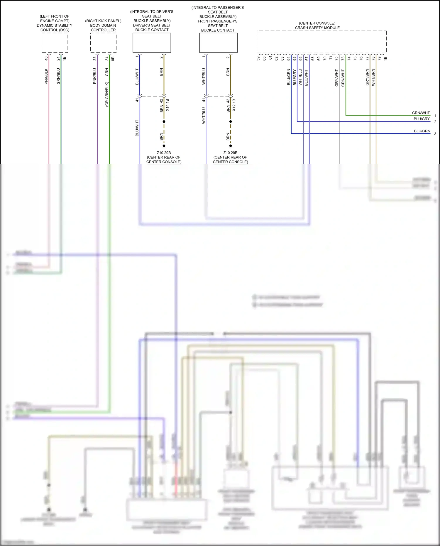 Wiring diagram front passenger seat heating electronics for BMW Z4 G29 (2018-2022) (5 of 5)