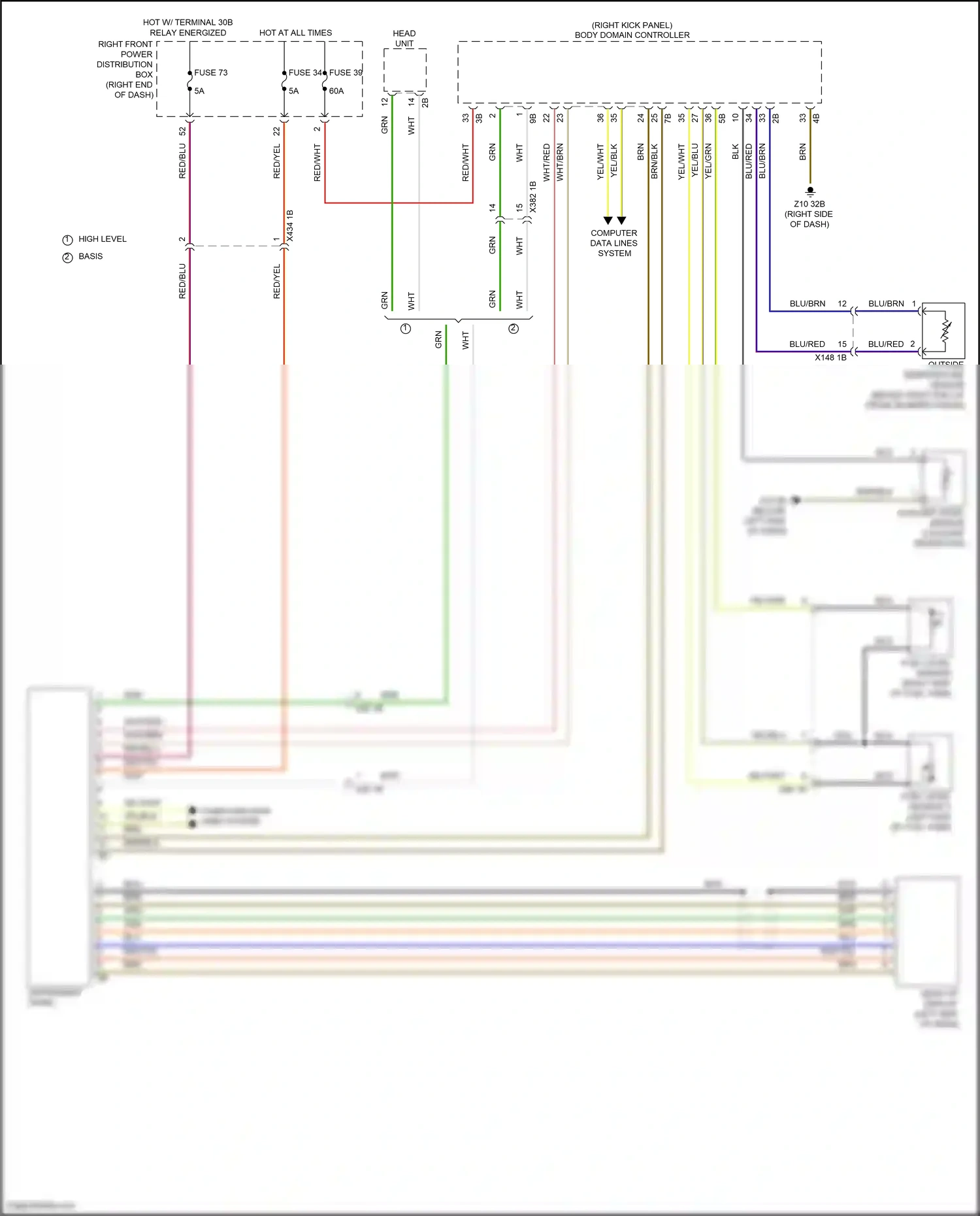 Wiring diagram fuel level sensor 2 for BMW Z4 G29 (2018-2022) (1 of 1)
