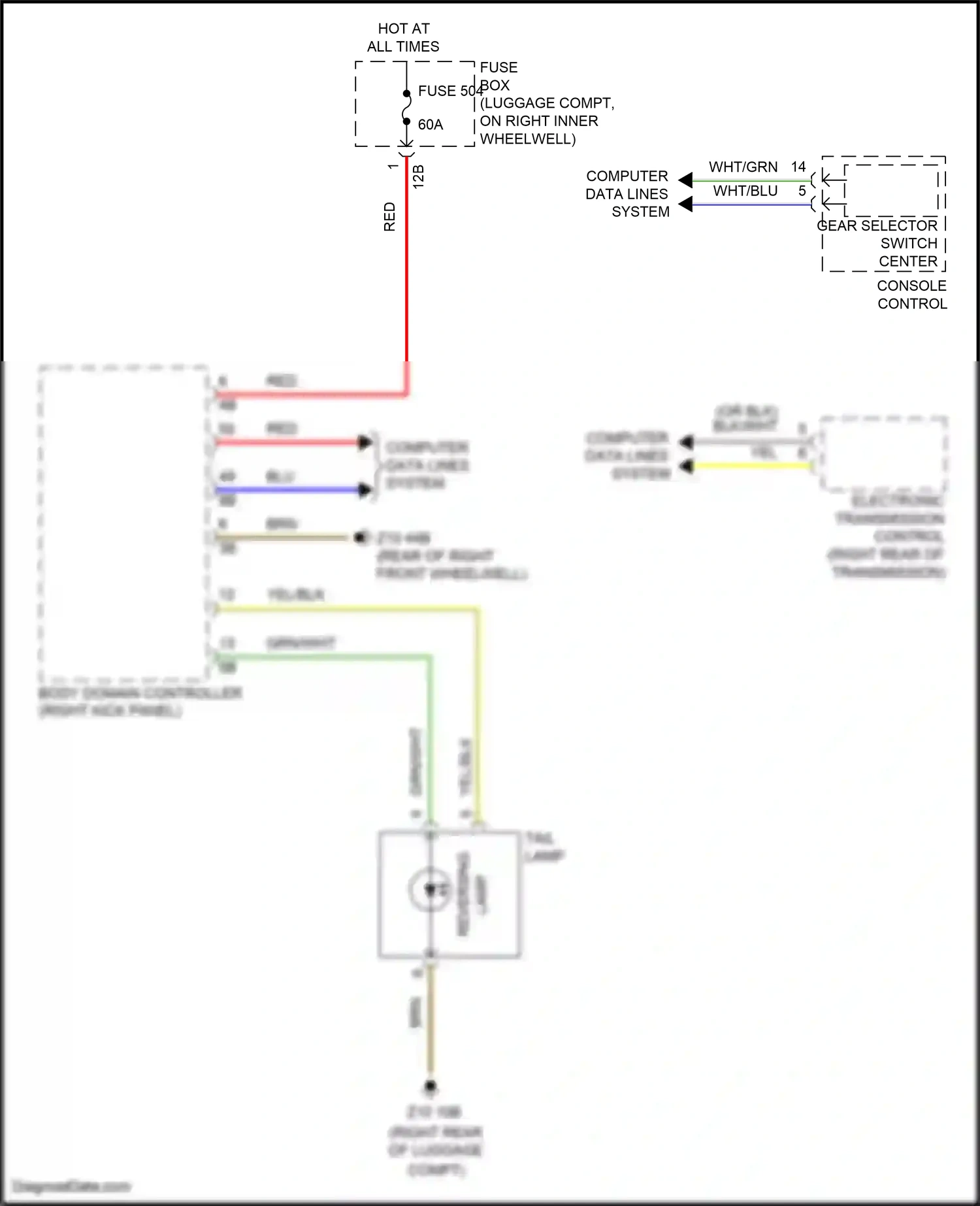 Wiring diagram gear selector switch center console control for BMW Z4 G29 (2018-2022) (1 of 1)