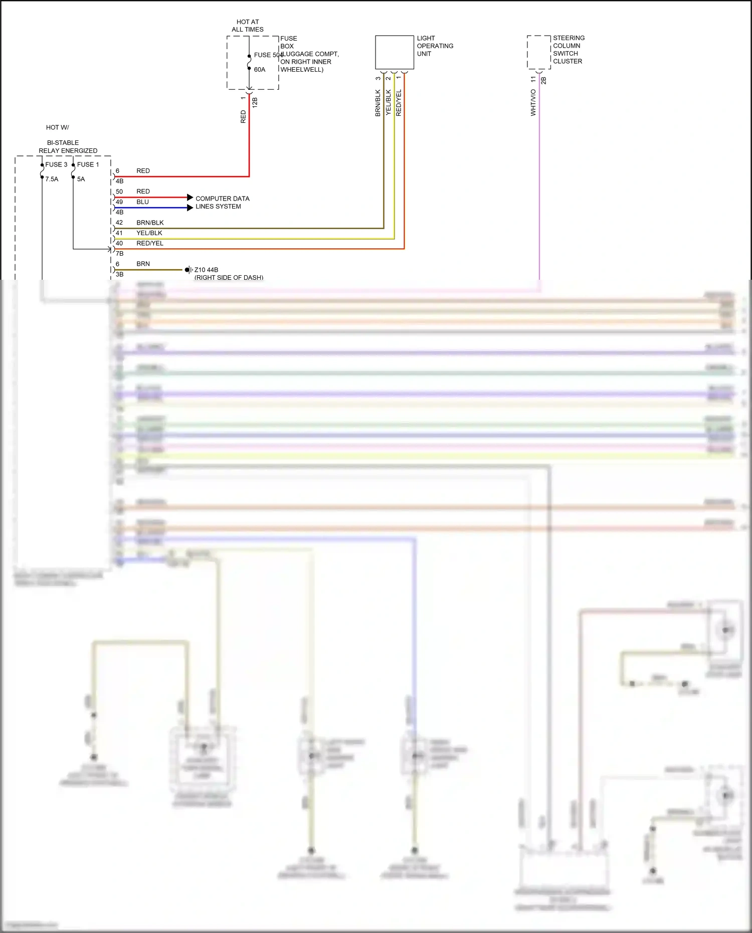 Wiring diagram interference suppression filter 2 for BMW Z4 G29 (2018-2022) (3 of 6)