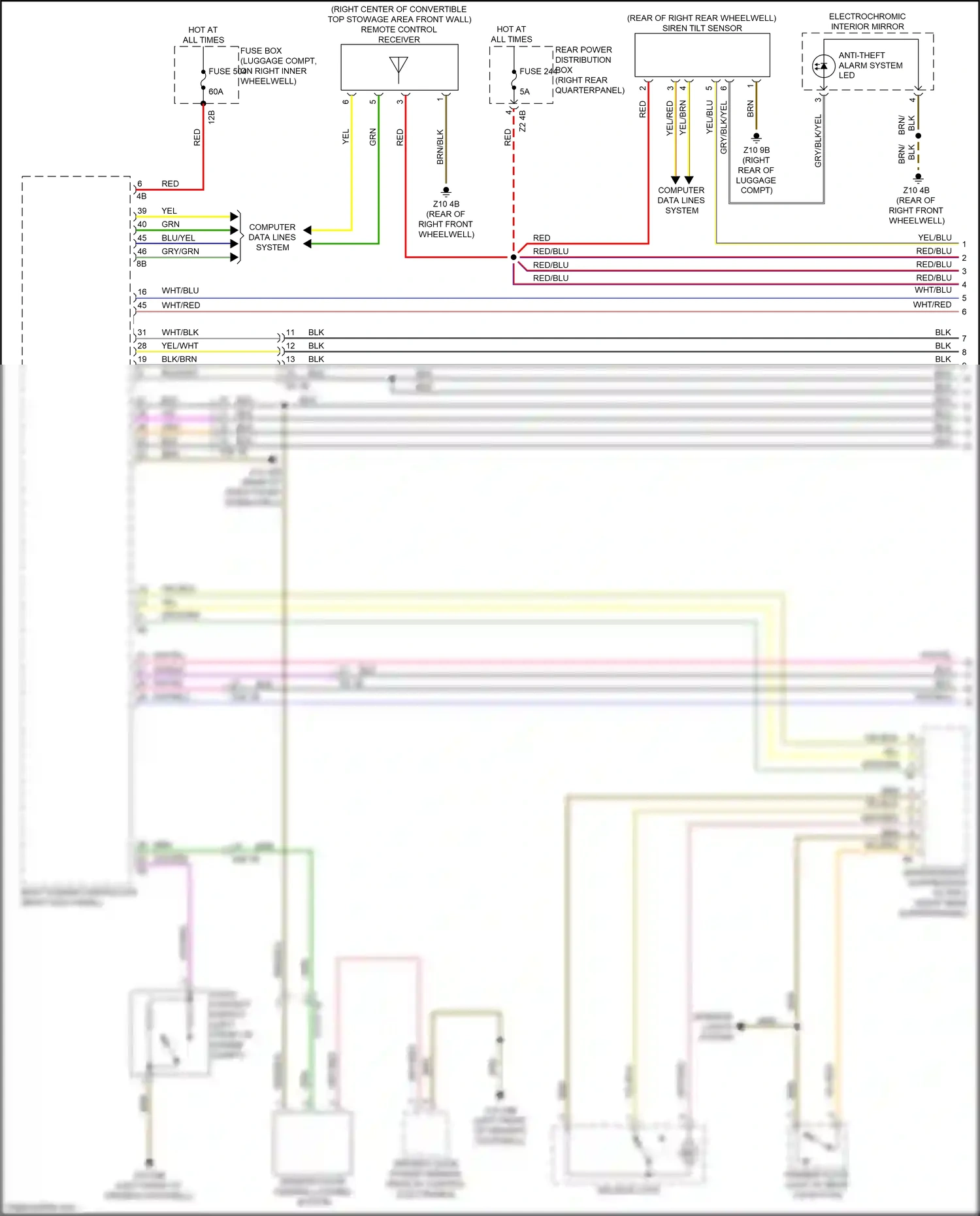 Wiring diagram interference suppression filter 2 for BMW Z4 G29 (2018-2022) (1 of 6)