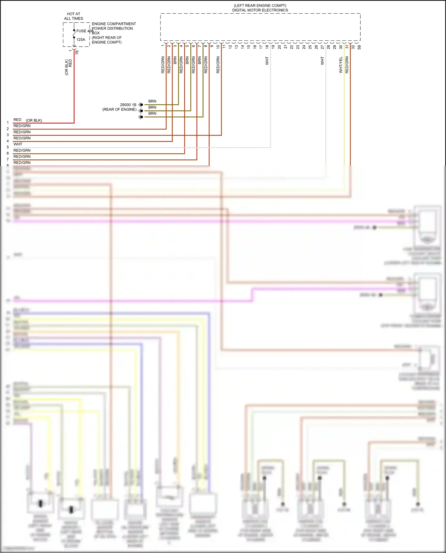 Wiring diagram knock sensor #2 for BMW Z4 G29 (2018-2022) (1 of 2)