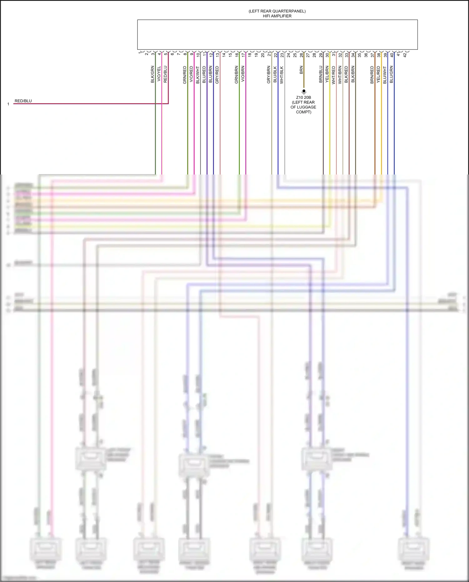 Wiring diagram left front mid-range speaker for BMW Z4 G29 (2018-2022) (4 of 12)