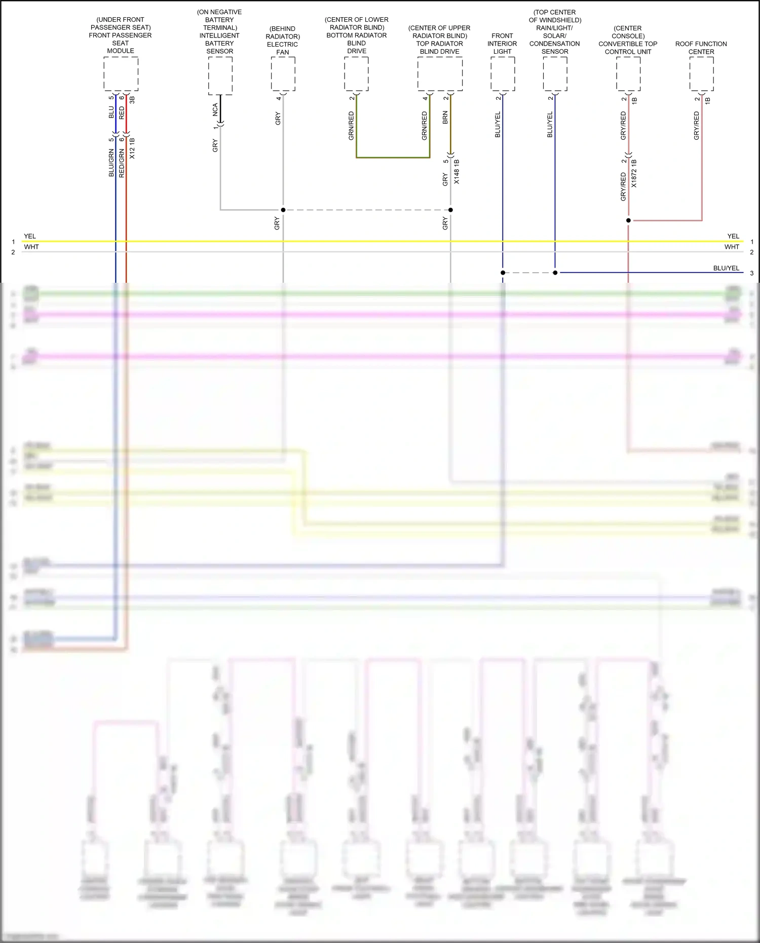 Wiring diagram rain/light/ solar condensation sensor for BMW Z4 G29 (2018-2022) (2 of 3)