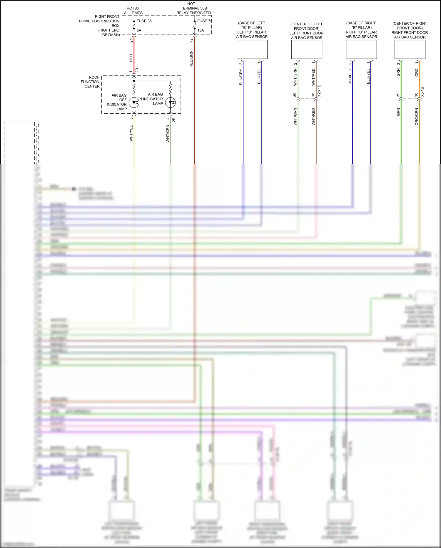 Wiring diagram right front air bag sensor for BMW Z4 G29 (2018-2022) (1 of 1)
