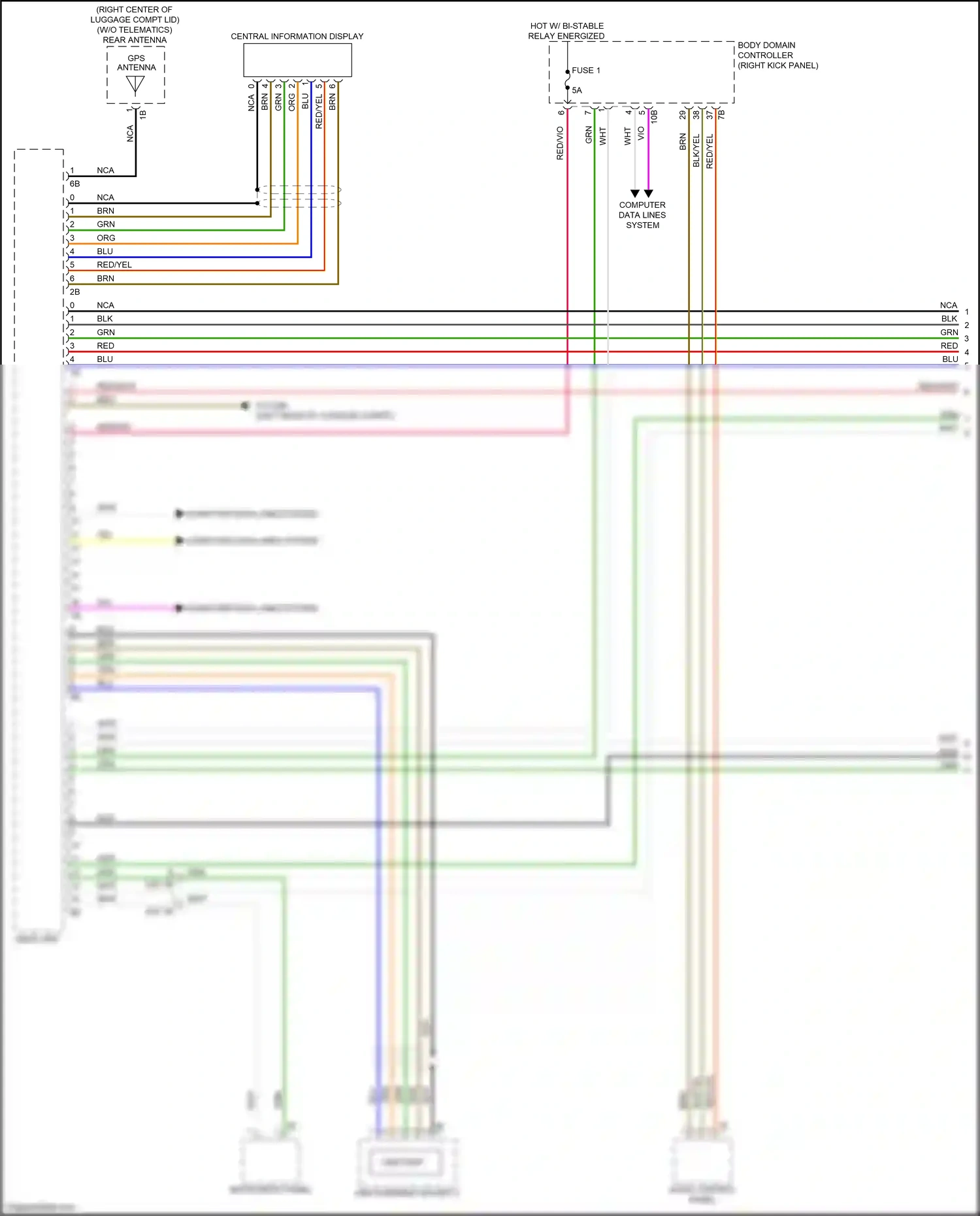 Wiring diagram usb charging socket 3 for BMW Z4 G29 (2018-2022) (3 of 8)