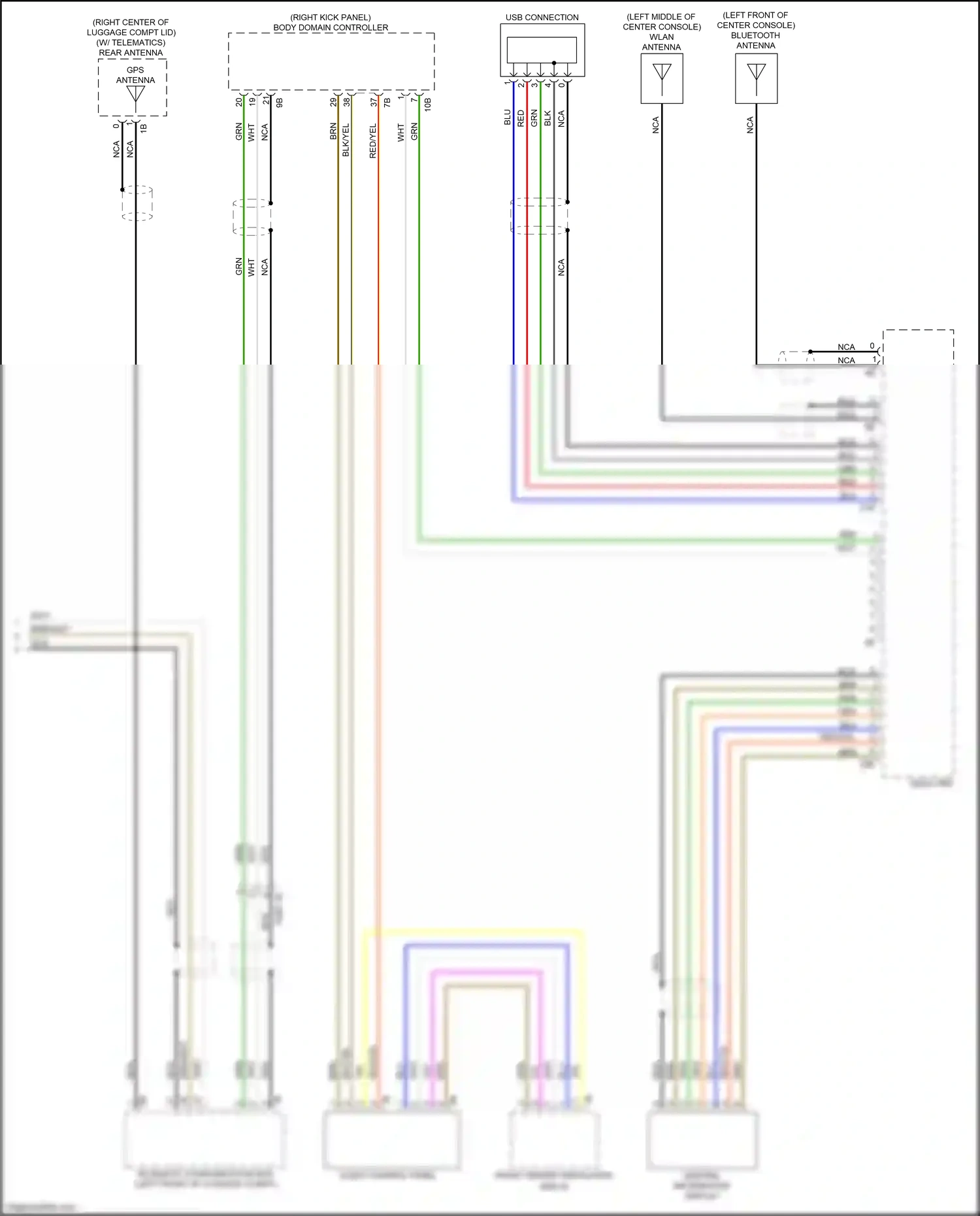 Wiring diagram usb connection for BMW Z4 G29 (2018-2022) (1 of 12)