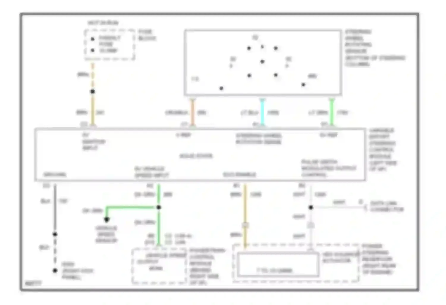 Century Buick V (1982-1996): Electronic power steering circuit