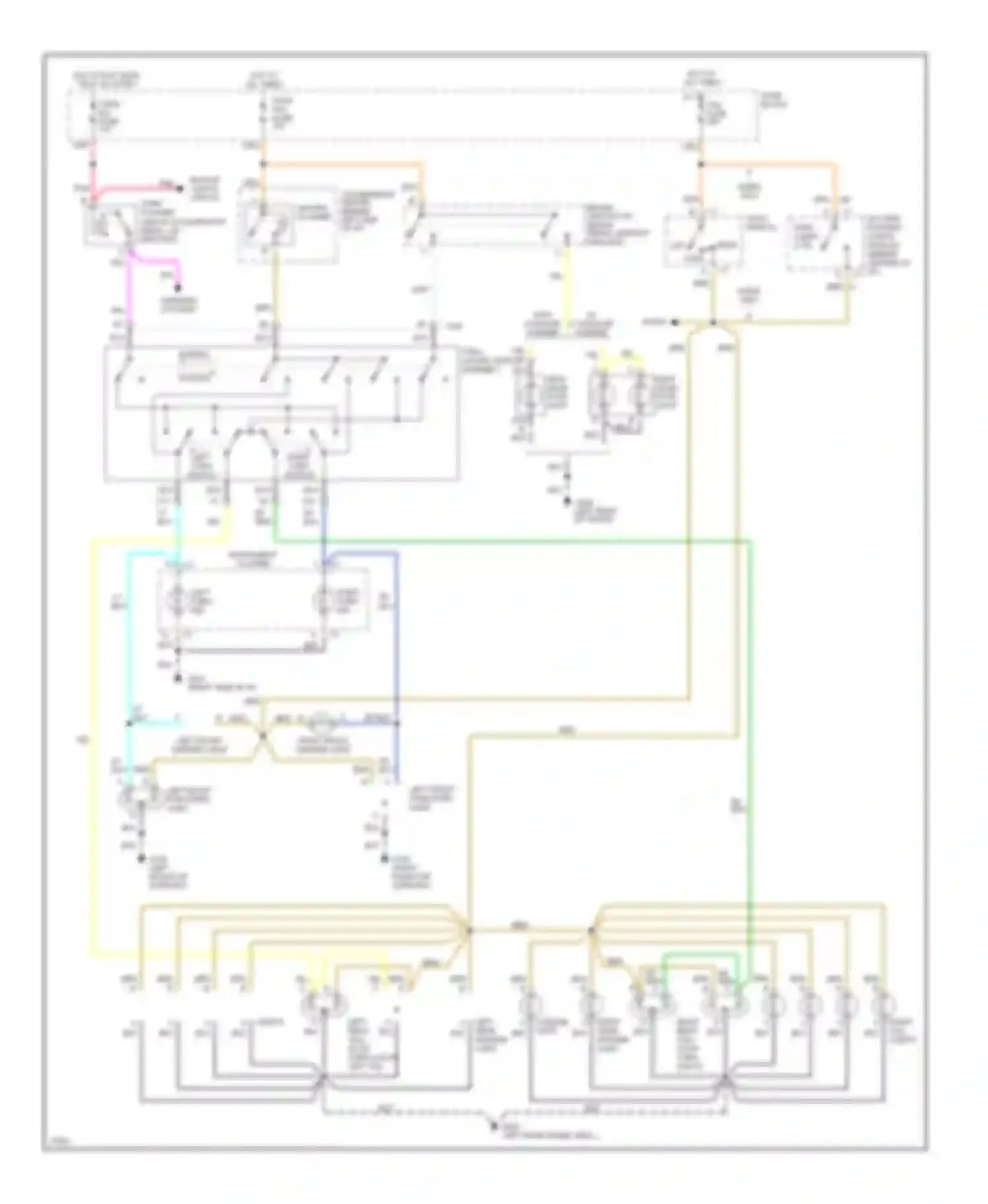 Century Buick V (1982-1996): Exterior light circuit, sedan