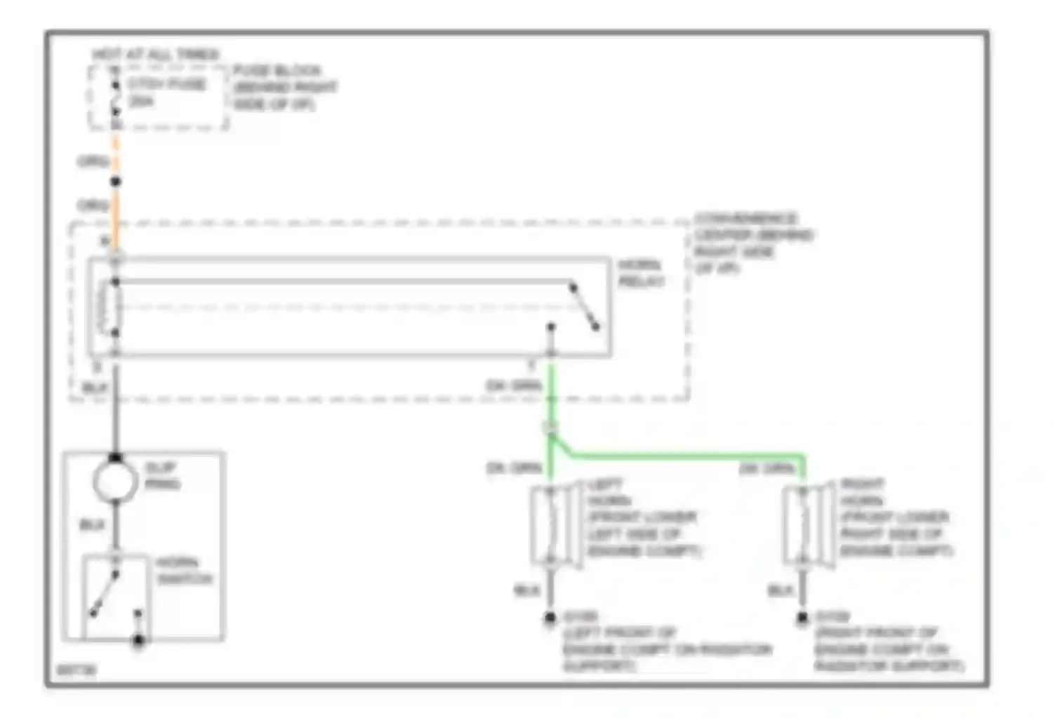 Century Buick V (1982-1996): Horn circuit