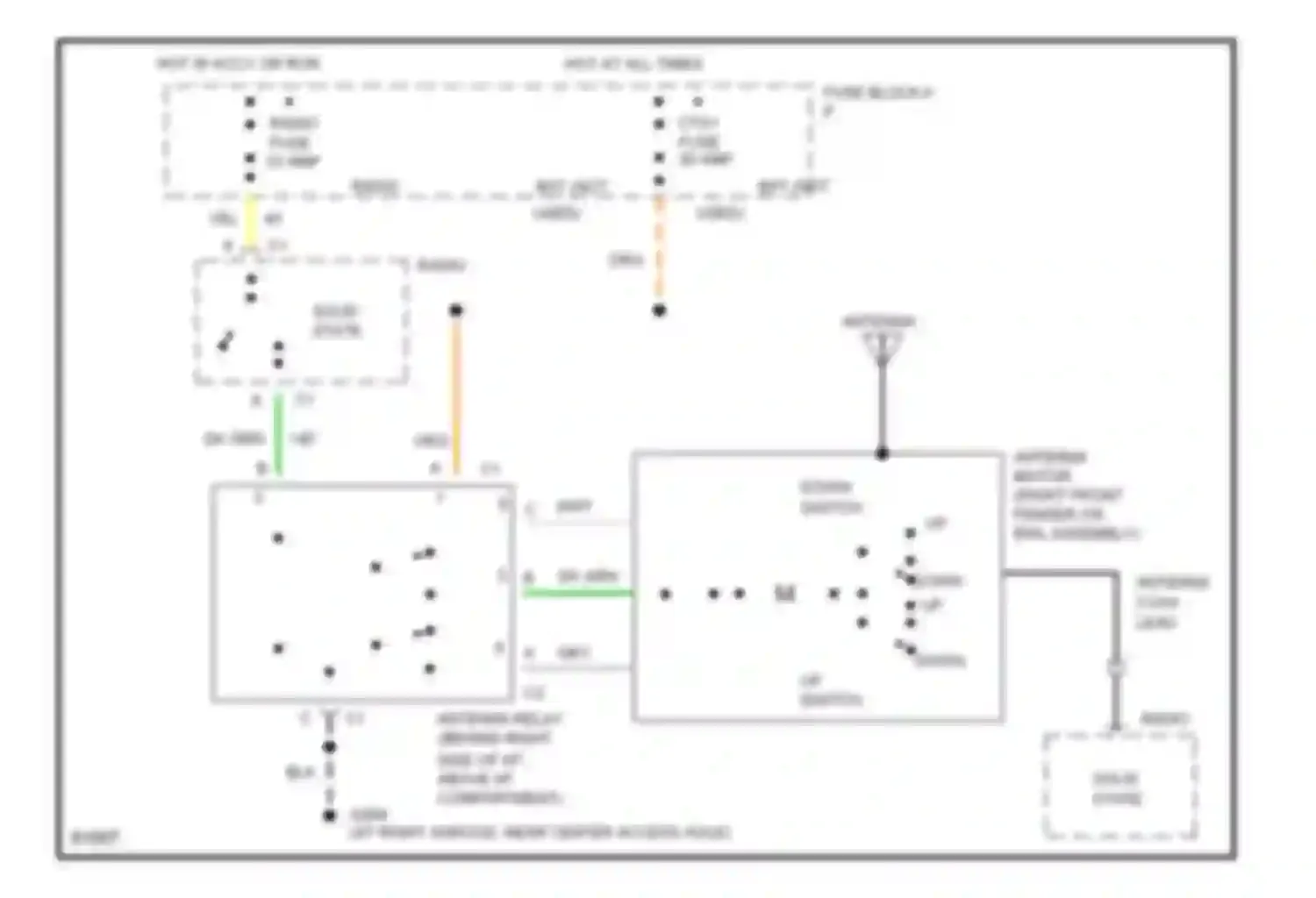 Century Buick V (1982-1996): Power antenna circuit