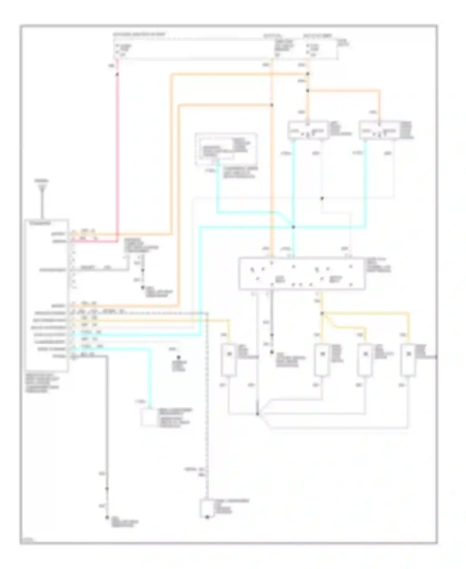 Century Buick V (1982-1996): Power door lock circuit, with remote/keyless entry