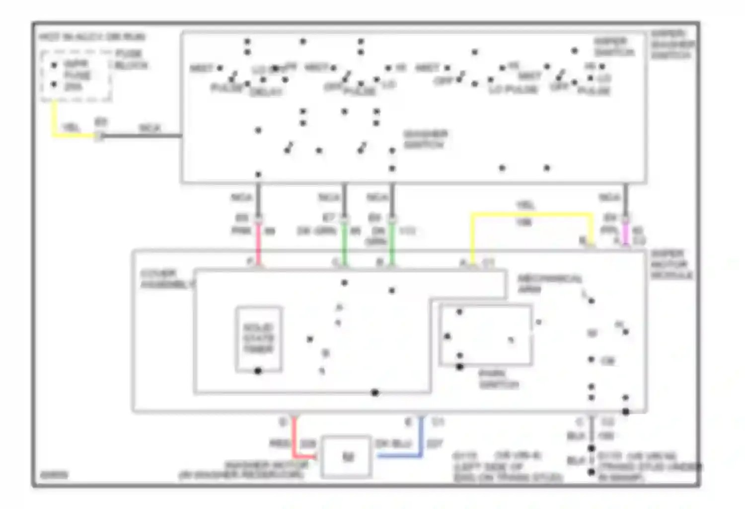 Century Buick V (1982-1996): Interval wiper/washer circuit