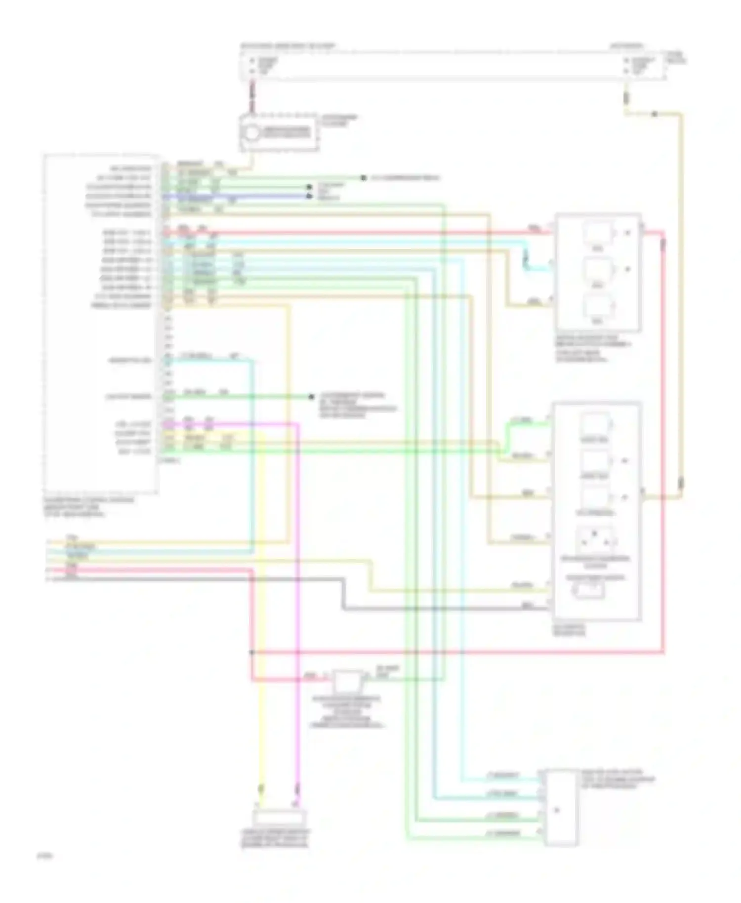 Wiring diagram convenience center, i/p, variable effort steering module, cruise module for Buick Century V (1982-1996) (1 of 1)