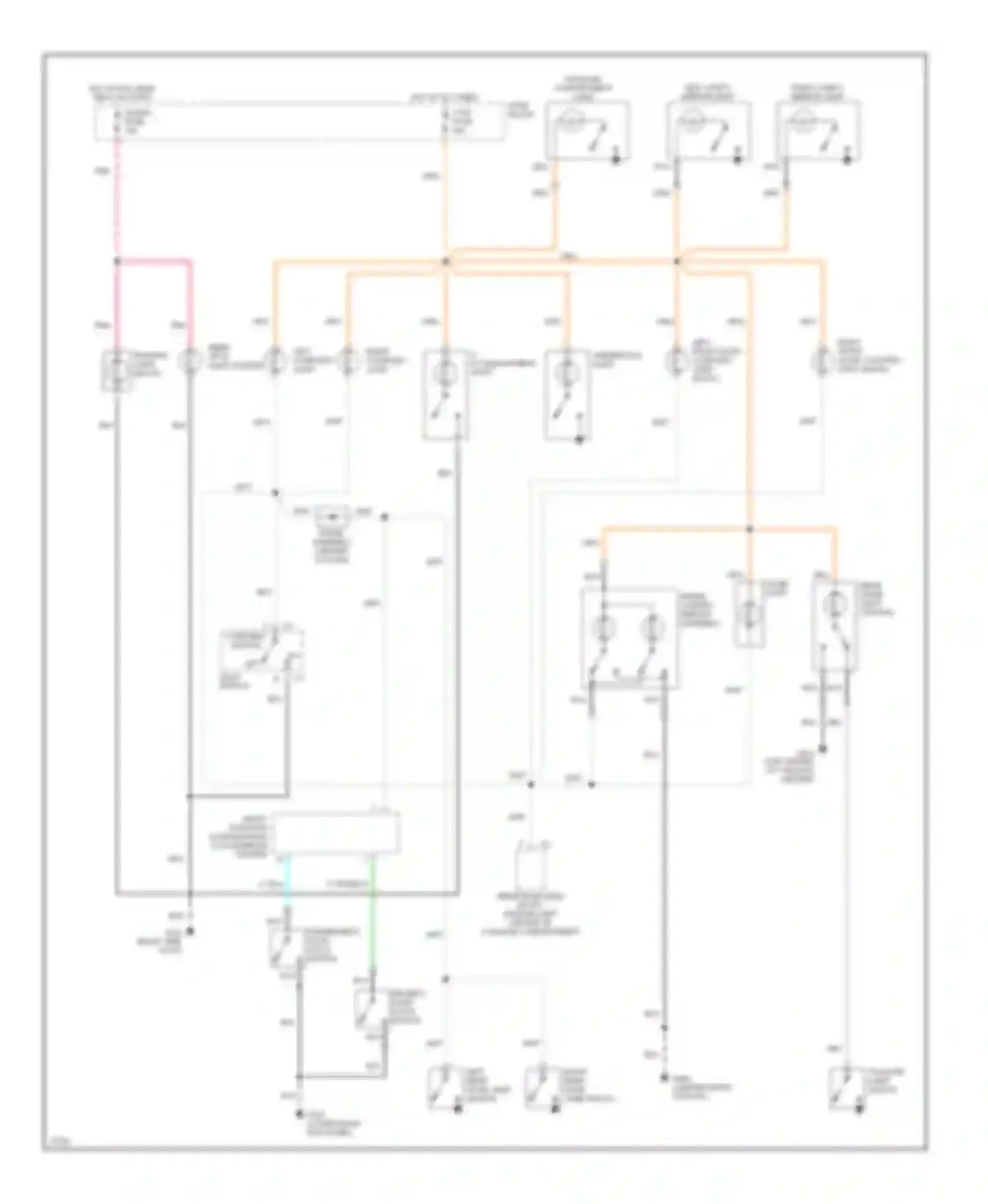 Wiring diagram inside lighted mirror assembly for Buick Century V (1982-1996) (1 of 1)