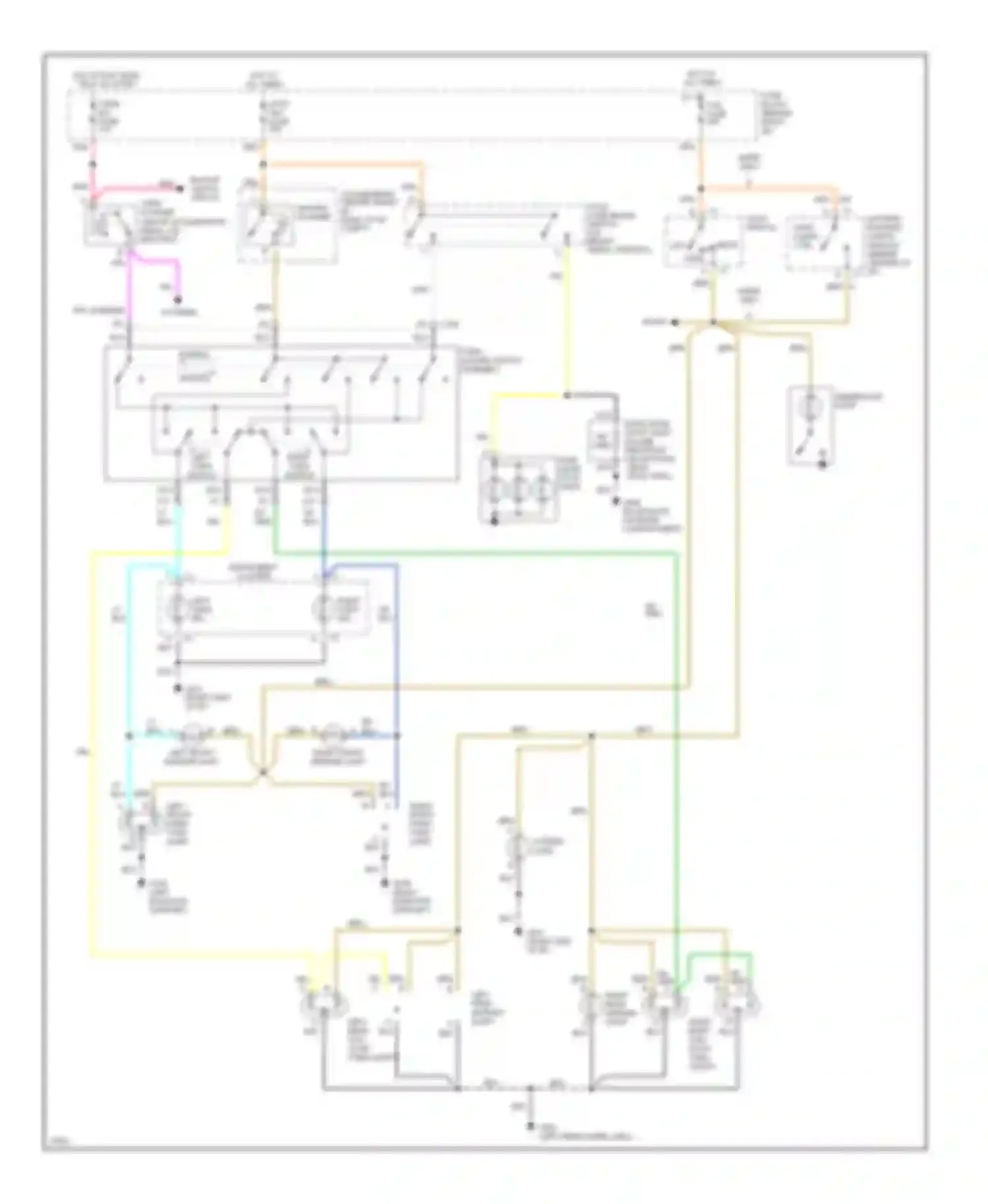 Wiring diagram left front marker light for Buick Century V (1982-1996) (2 of 2)