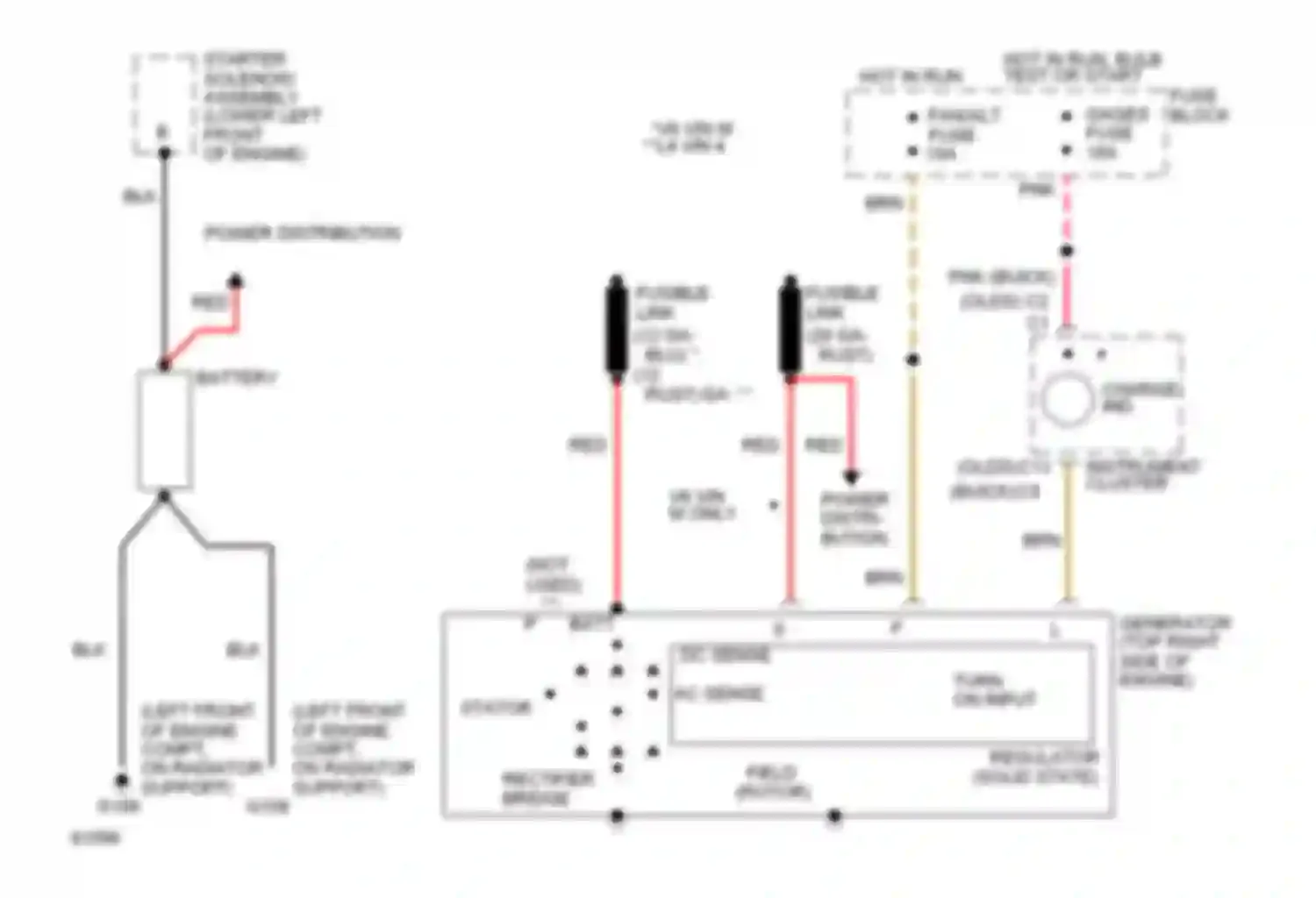 Wiring diagram rectifier bridge for Buick Century V (1982-1996) (1 of 1)