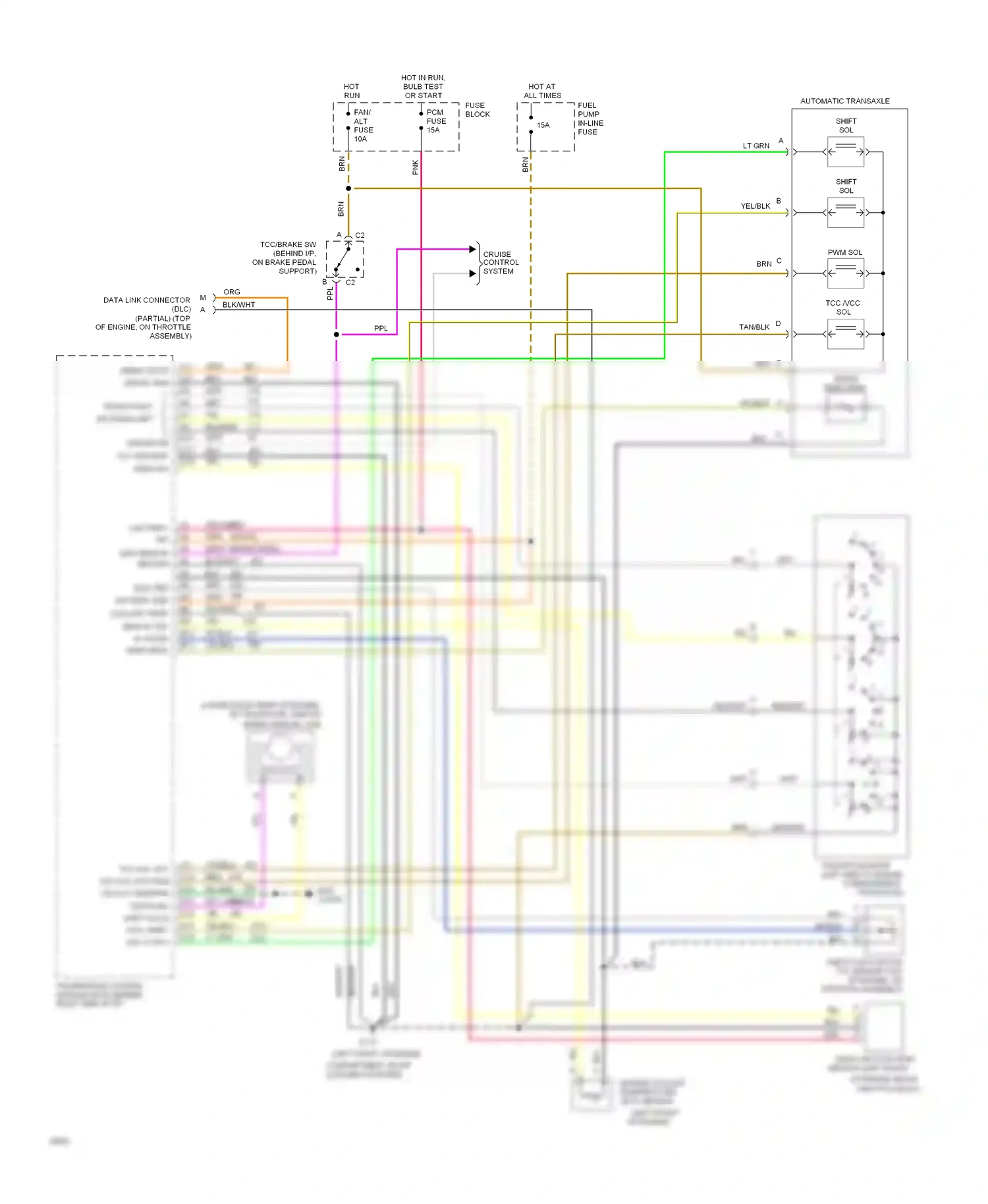Buick Century V (1982-1996) transaxle wiring diagram  (1 of 1)