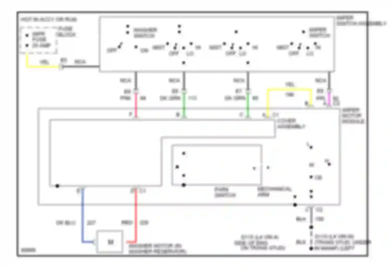 Wiring diagram wpr fuse block for Buick Century V (1982-1996) (1 of 1)