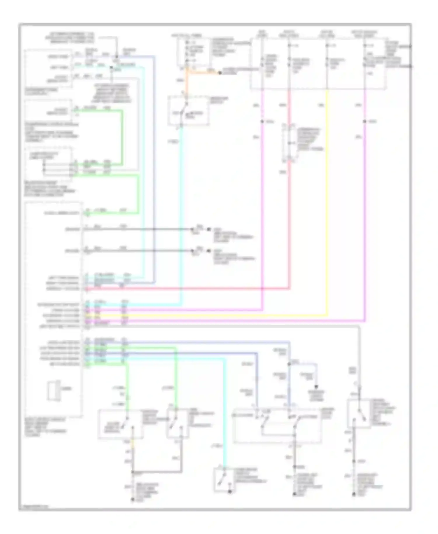Wiring diagram left turn signal right turn signal ignition 1 voltage for Buick Century VI (1997-2005) (1 of 1)