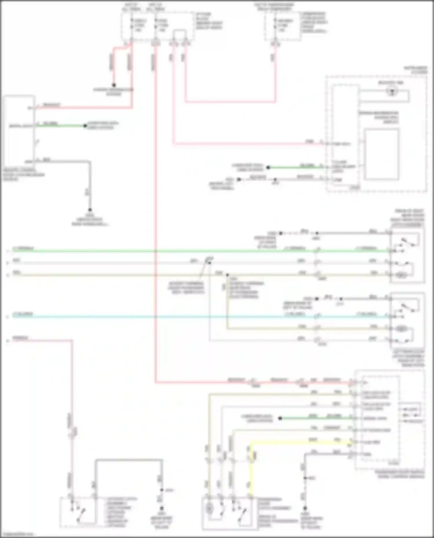 Enclave Buick I facelift (2013-2017): Forced entry circuit, w/ express up/down (2 of 2)