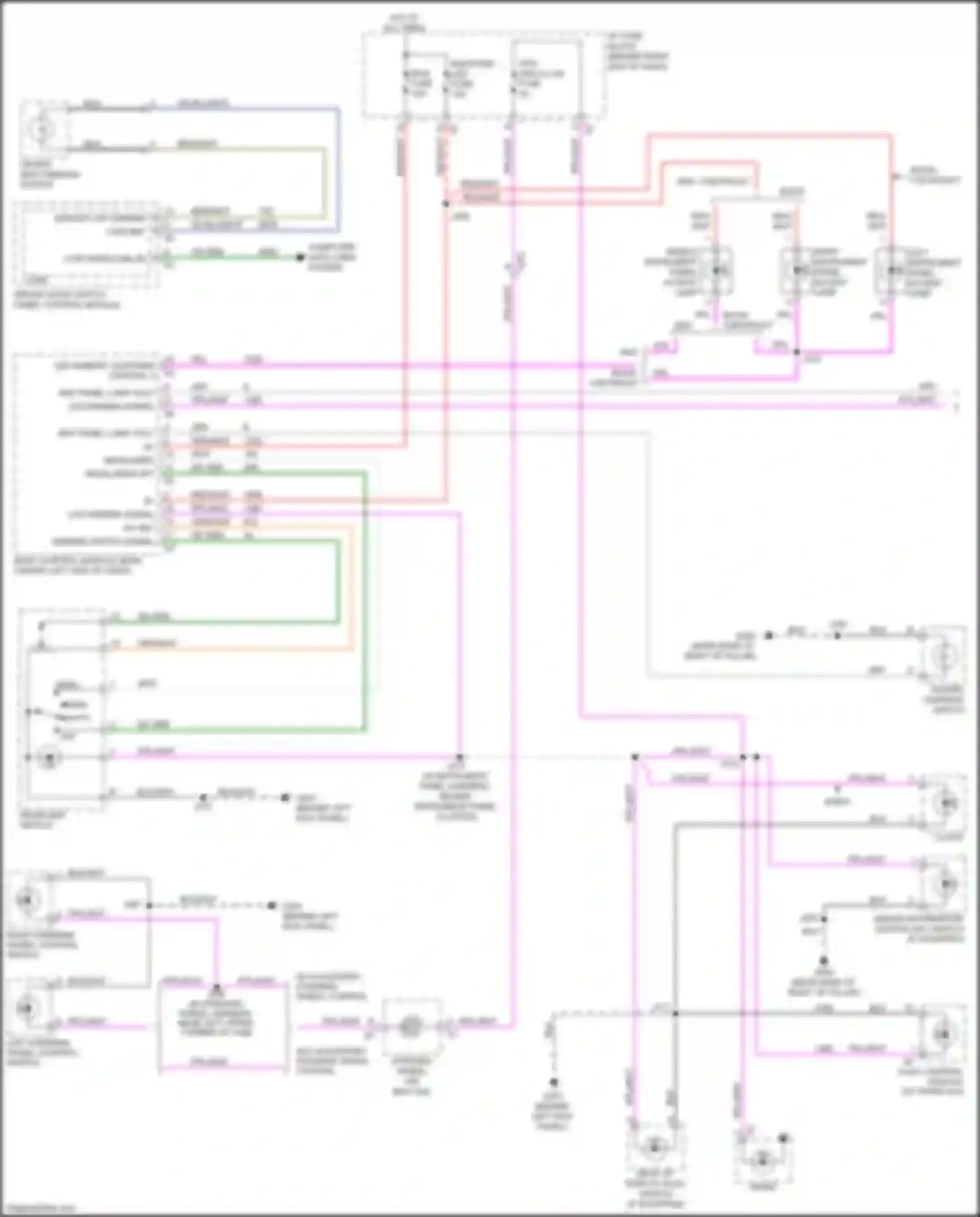 Enclave Buick I facelift (2013-2017): Instrument illumination circuit (1 of 2)