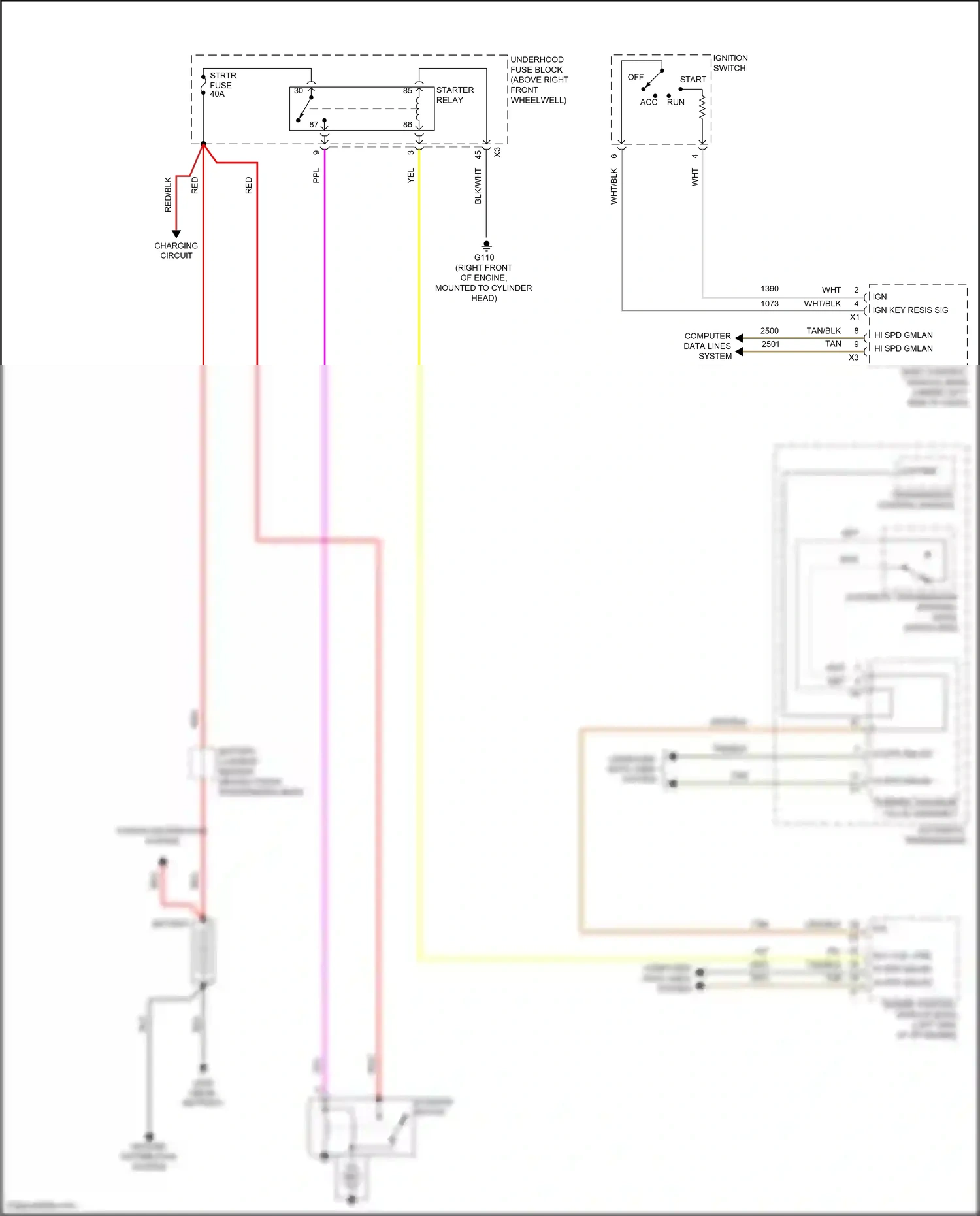 Buick Enclave I facelift (2013-2017) battery current sensor wiring diagram  (3 of 3)