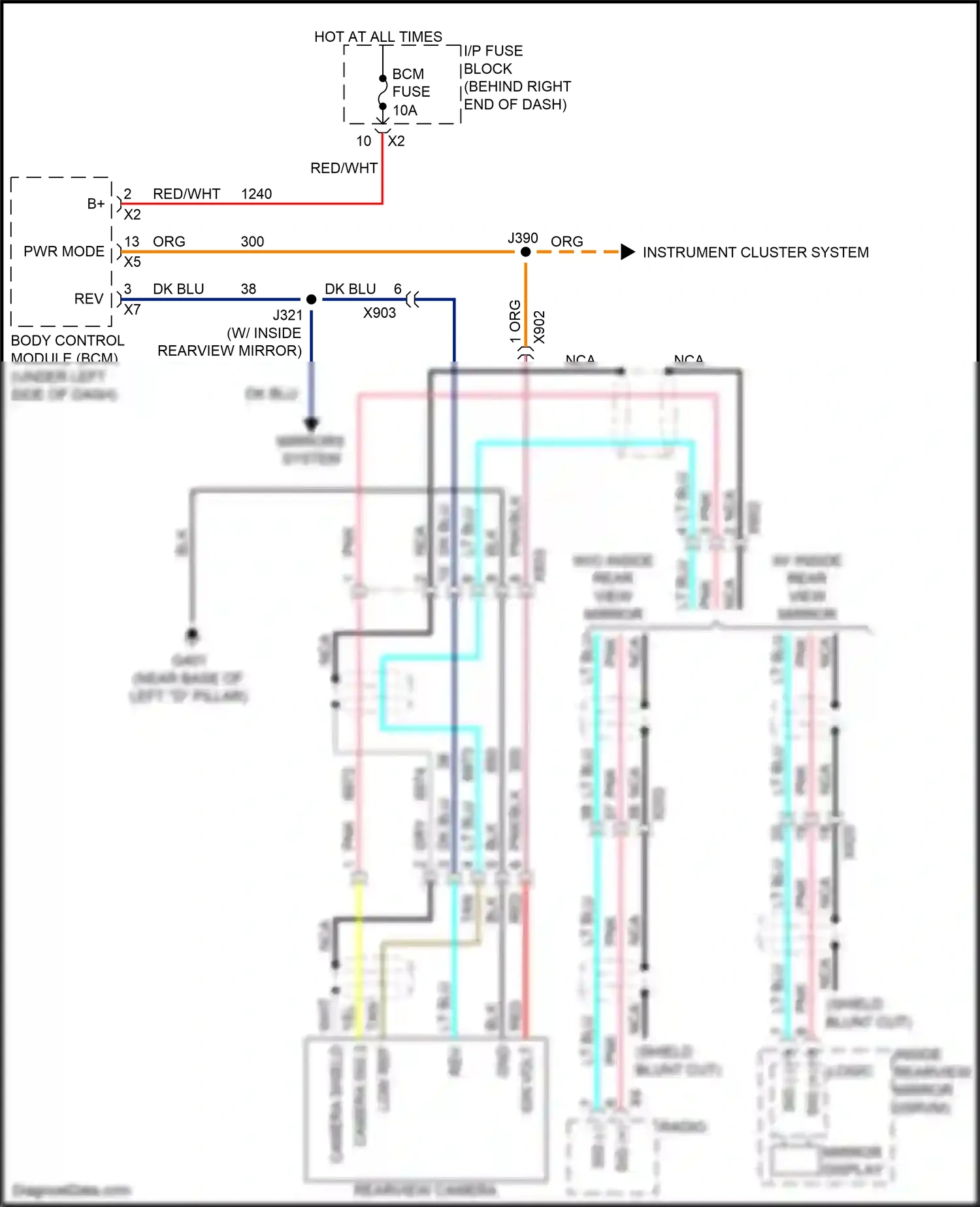 Buick Enclave I facelift (2013-2017) camera shield wiring diagram  (1 of 1)