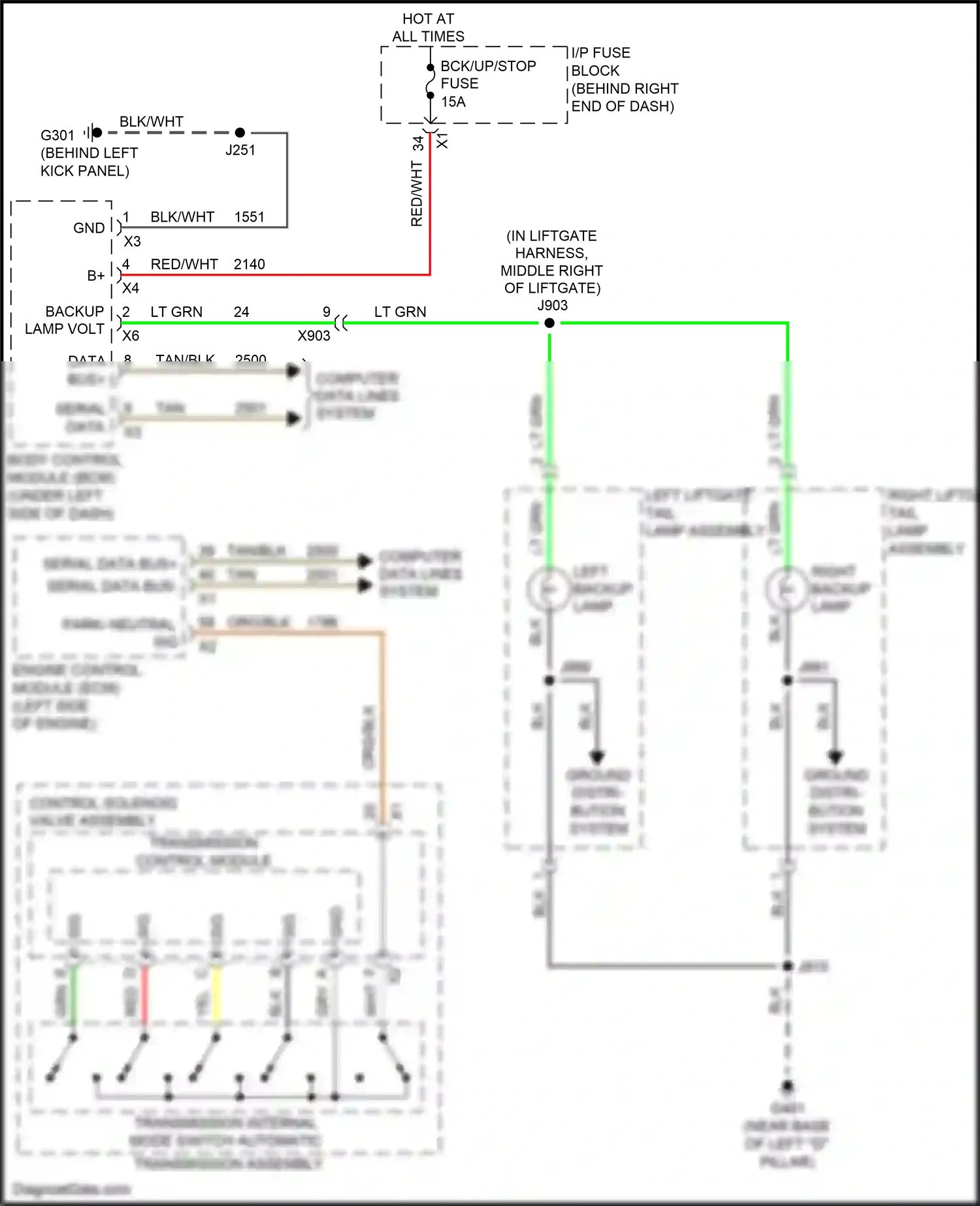 Buick Enclave I facelift (2013-2017) computer data lines system wiring diagram  (32 of 57)
