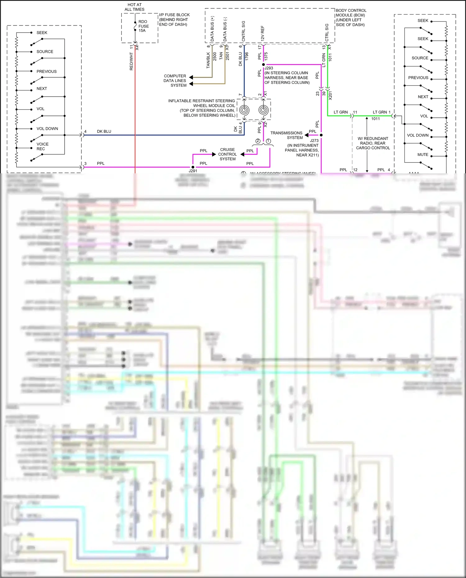 Buick Enclave I facelift (2013-2017) ctrl sig wiring diagram  (2 of 3)
