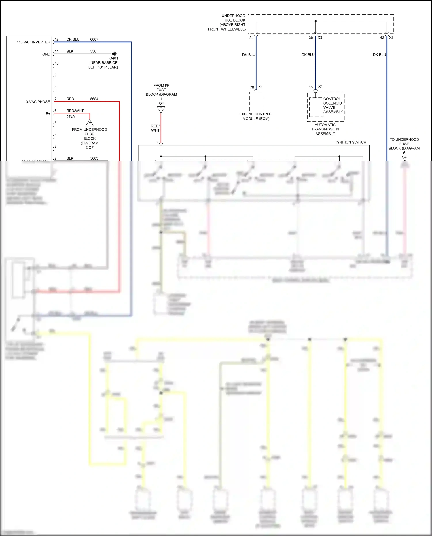 Buick Enclave I facelift (2013-2017) driver window switch wiring diagram  (4 of 5)
