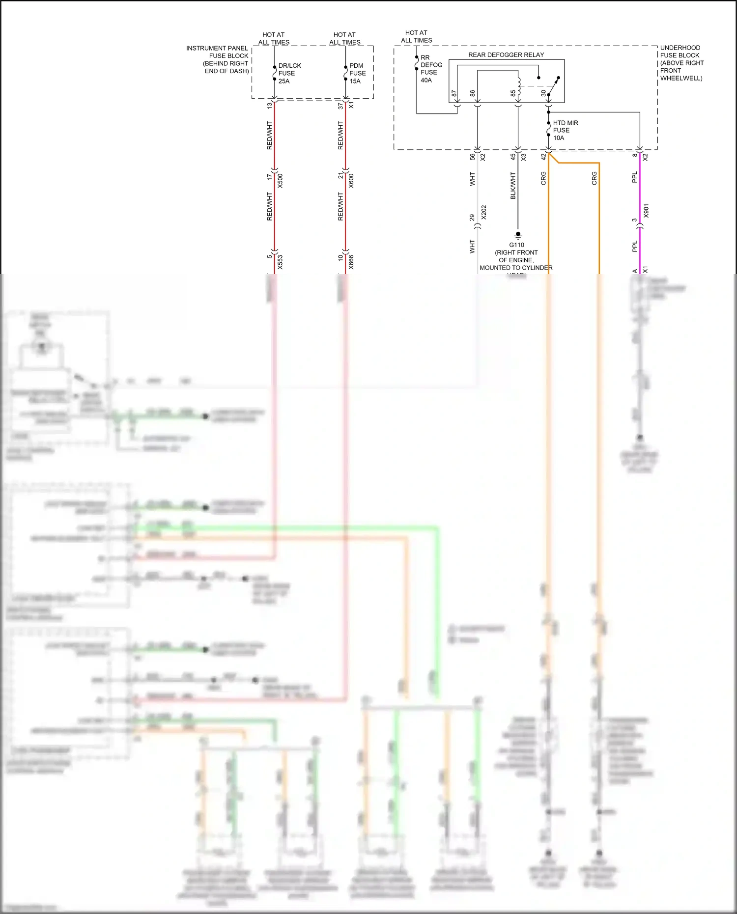 Buick Enclave I facelift (2013-2017) logic passenger door switch panel control module wiring diagram  (1 of 2)