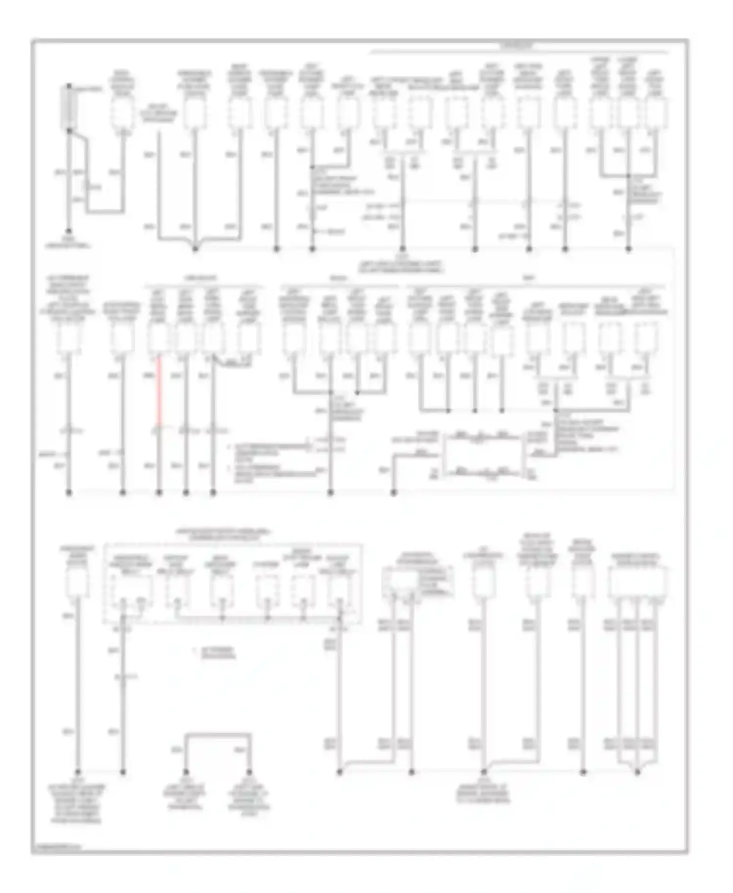 Enclave Buick I (2007-2013): Ground distribution circuit (1 of 5)
