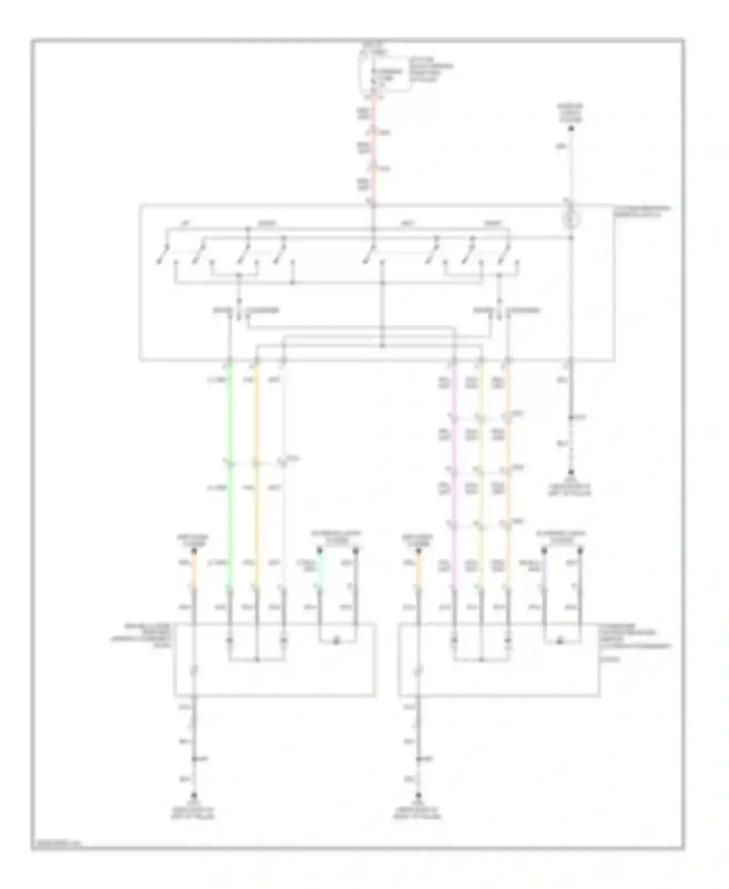 Enclave Buick I (2007-2013): Power mirrors circuit