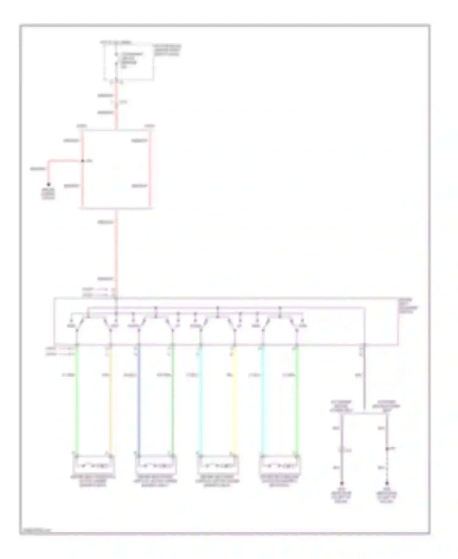 Enclave Buick I (2007-2013): Driver power seat circuit