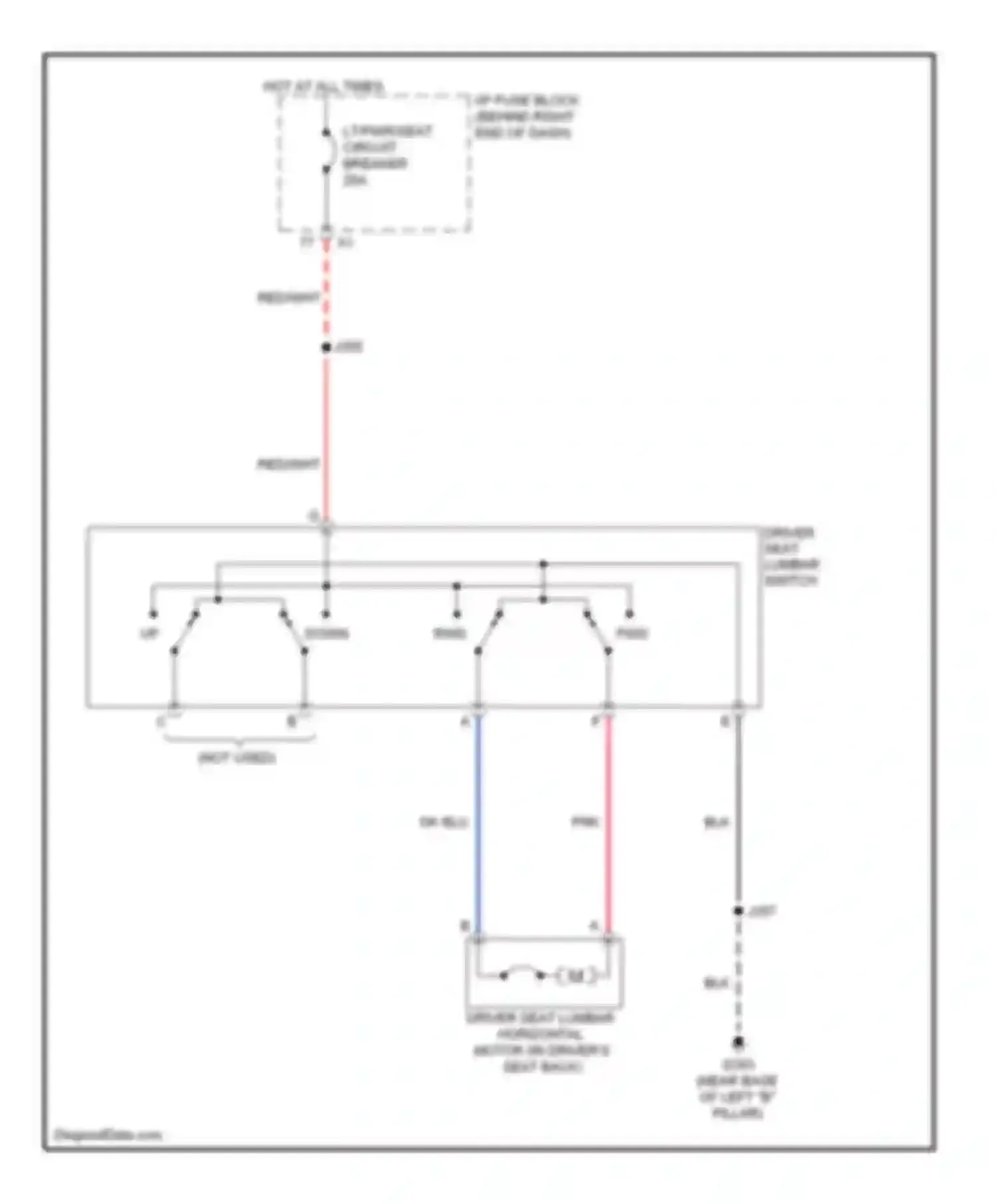 Enclave Buick I (2007-2013): Driver"s lumbar circuit