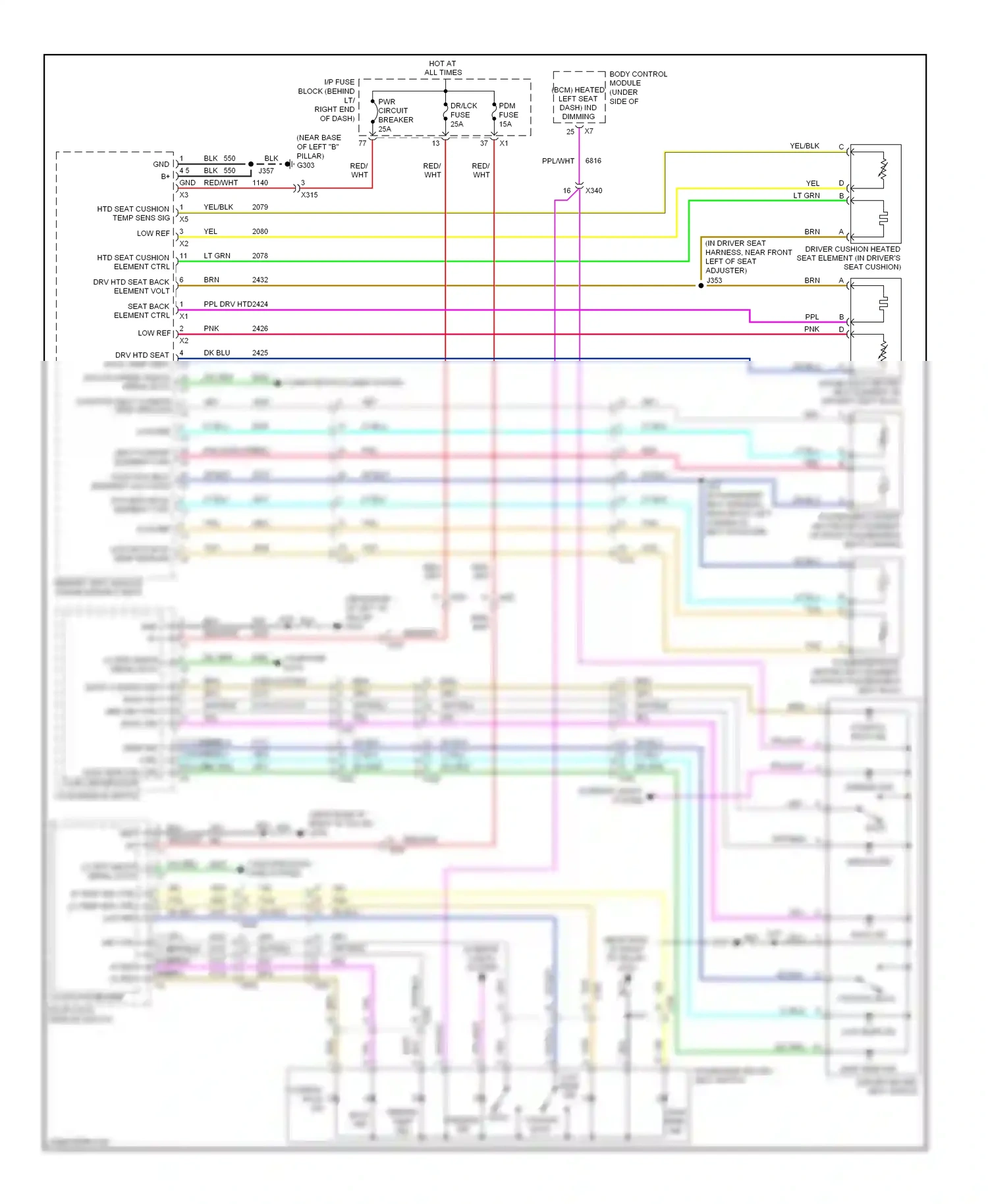 Buick Enclave I (2007-2013) back wiring diagram  (2 of 3)