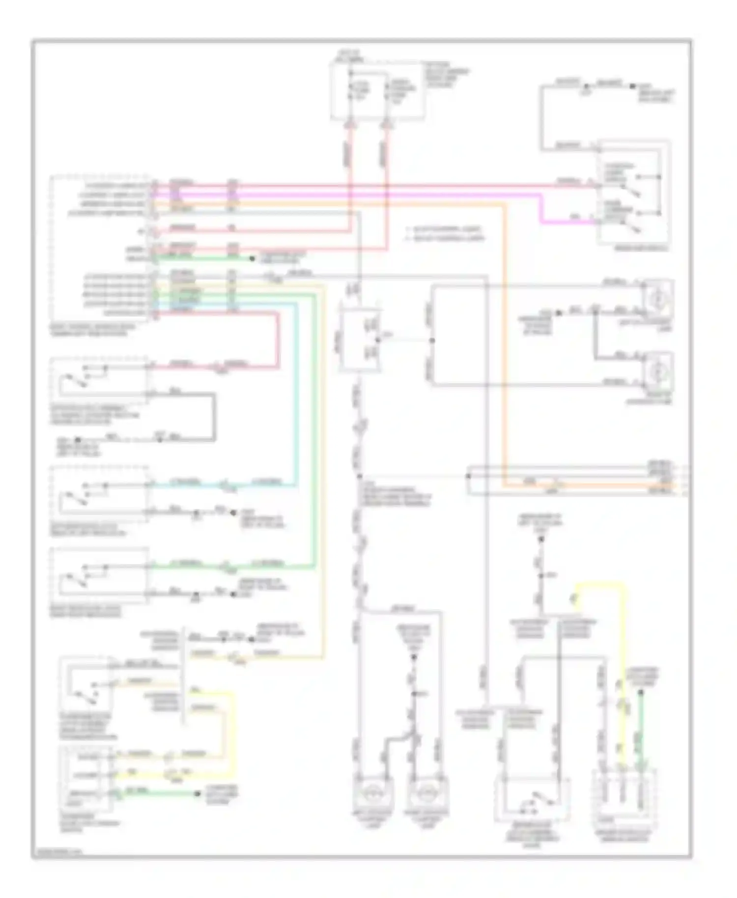 Wiring diagram driver door lock/ window switch for Buick Enclave I (2007-2013) (1 of 5)