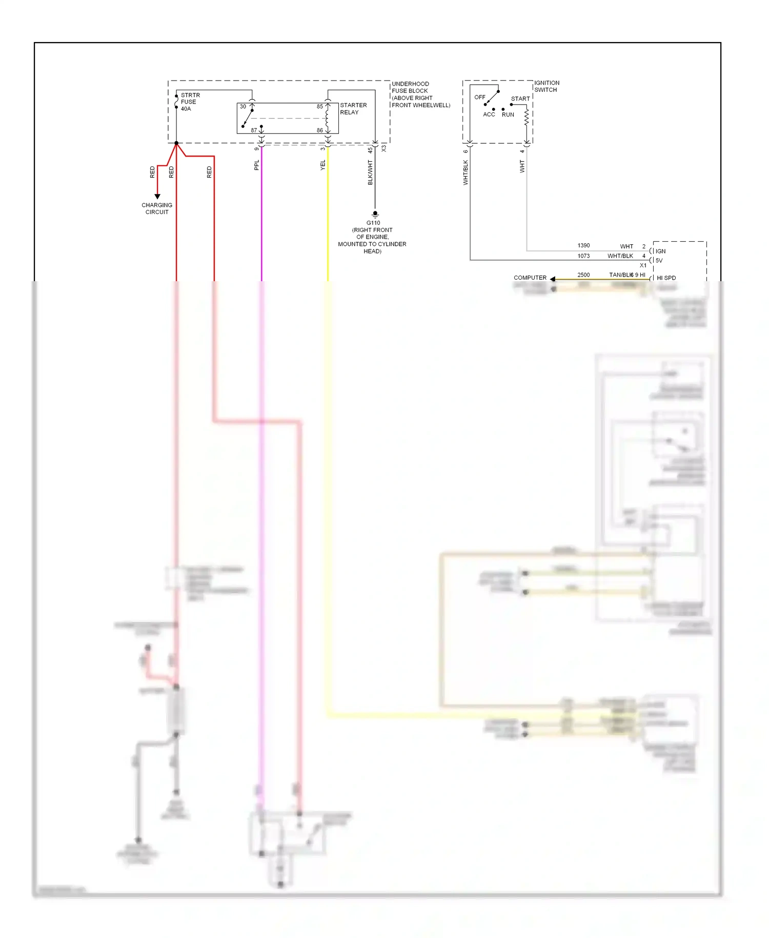 Buick Enclave I (2007-2013) engine control module (ecm) (left side of wiring diagram  (1 of 1)