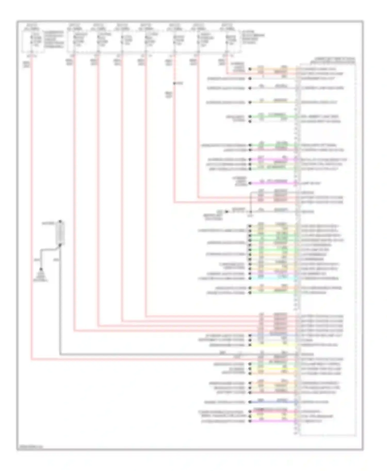 Wiring diagram headlights system for Buick Enclave I (2007-2013) (2 of 2)
