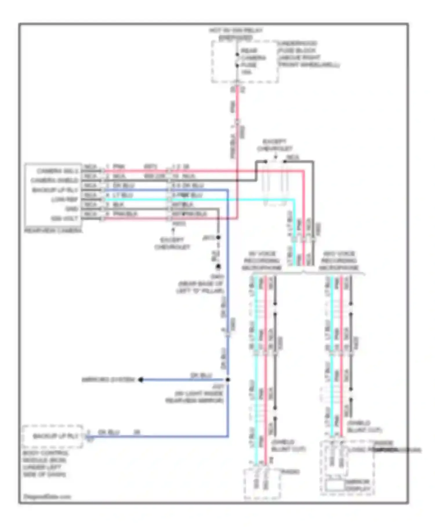 Wiring diagram w/ voice recording microphone for Buick Enclave I (2007-2013) (1 of 1)